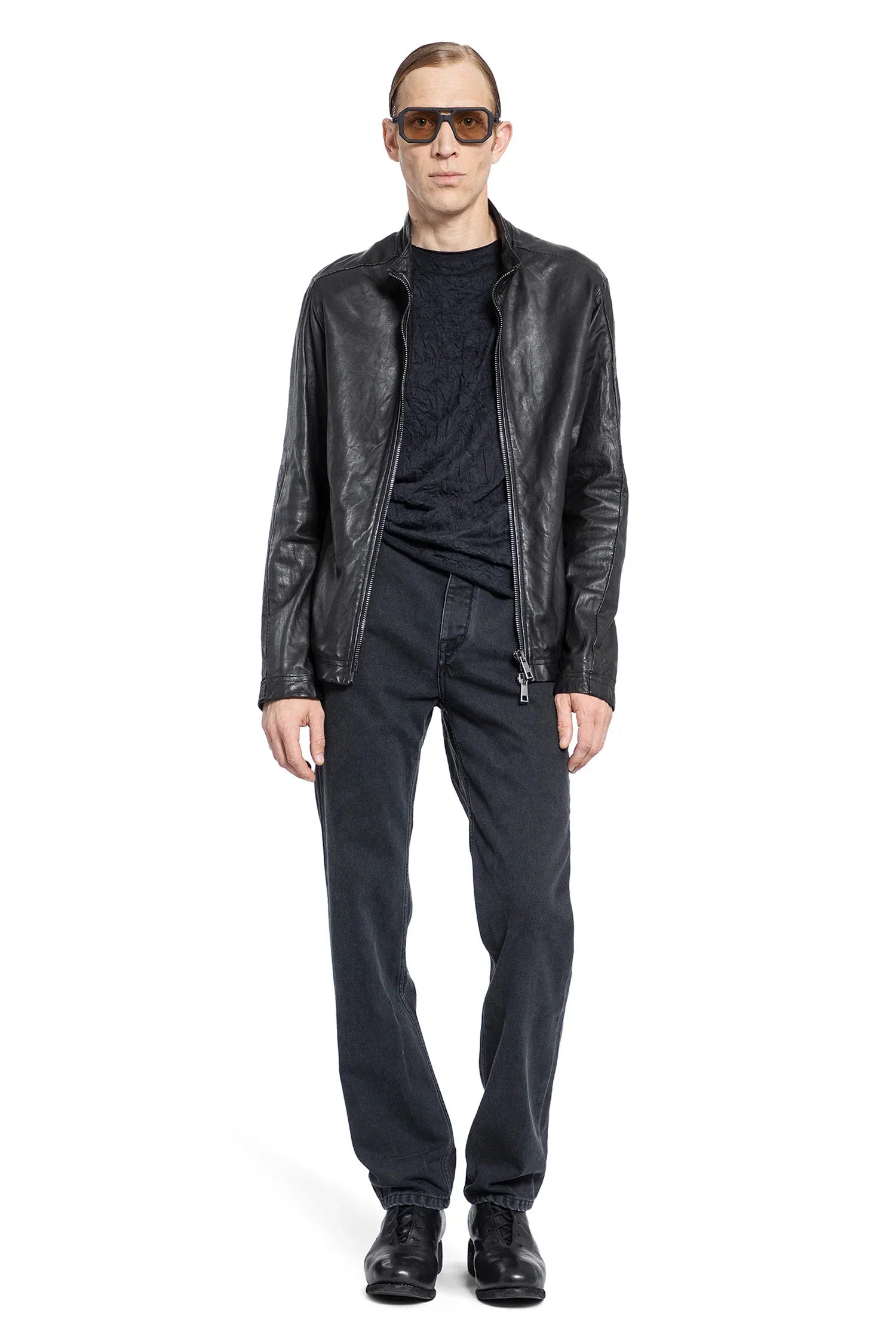 Crinkled Nylon Cotton Jersey t-shirt - Antonioli.eu