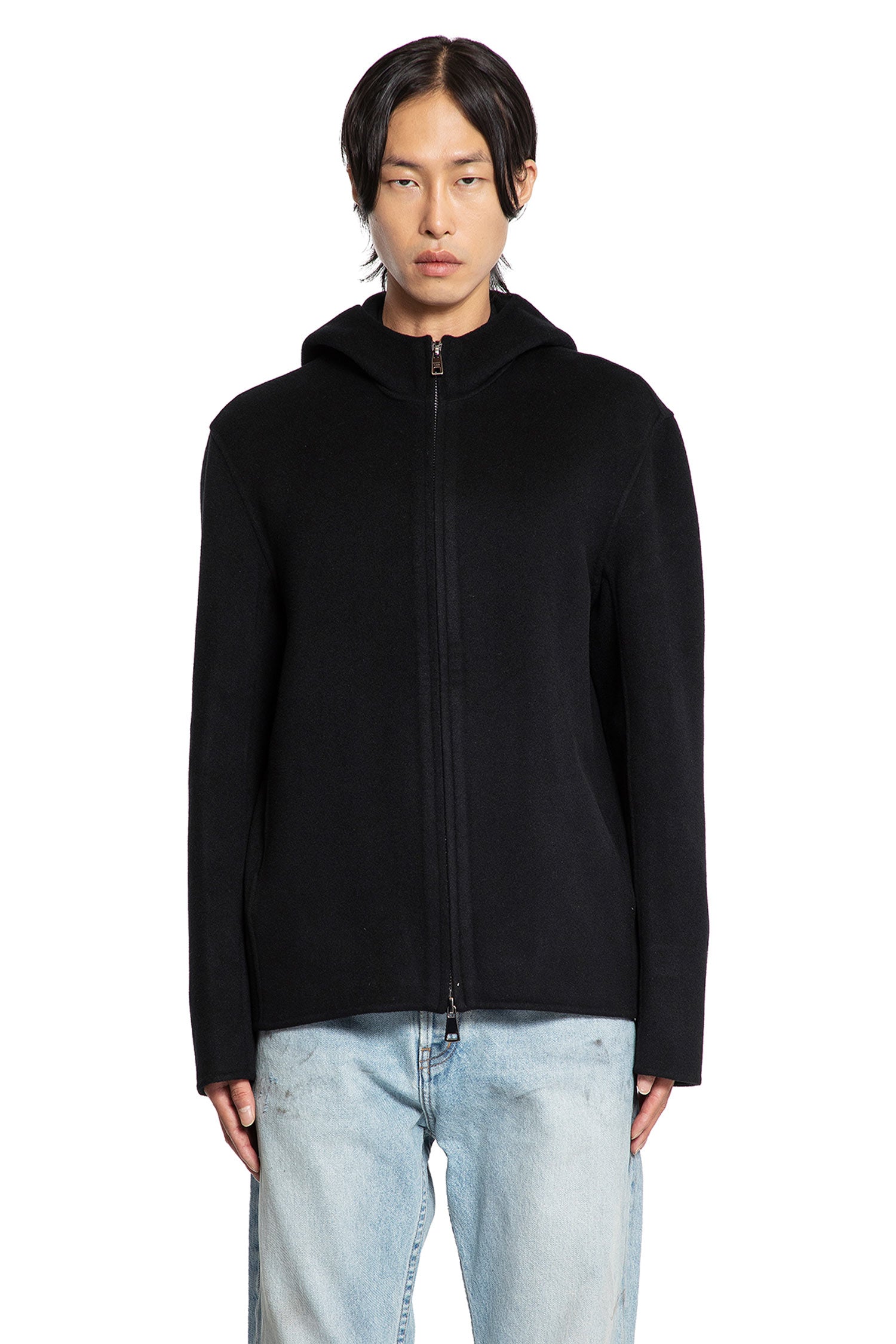 Wool Cashmere Felt Hooded Jacket - Antonioli.eu