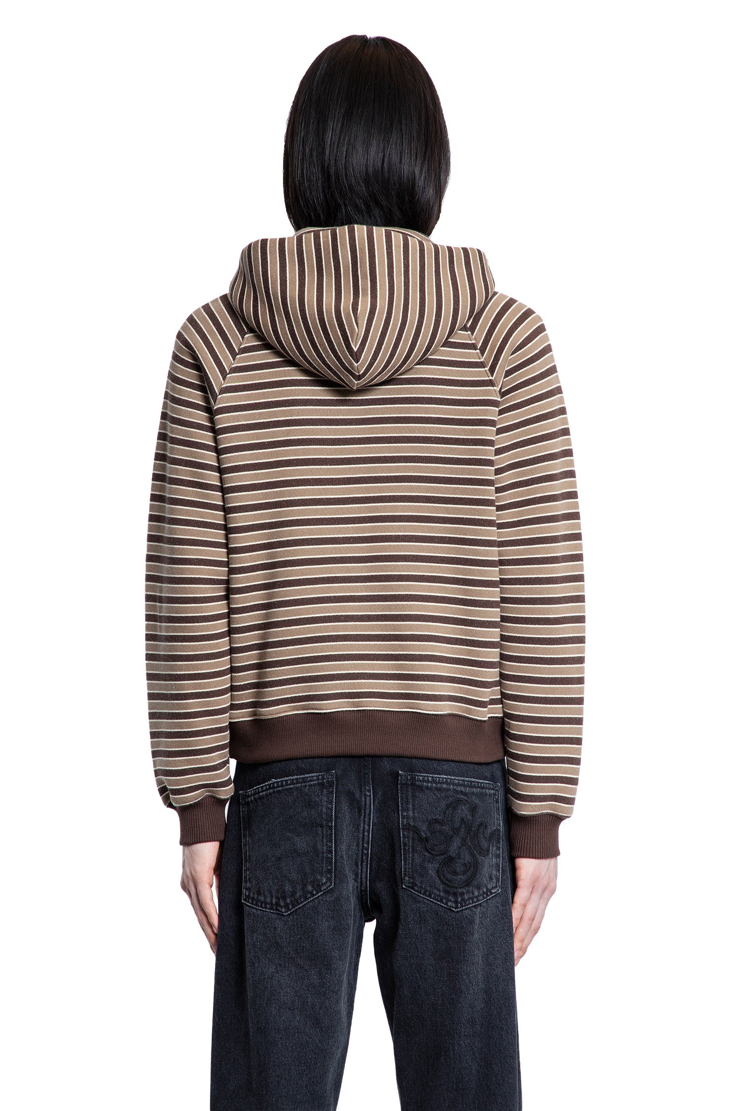 Striped Zip-Up Hoodie
