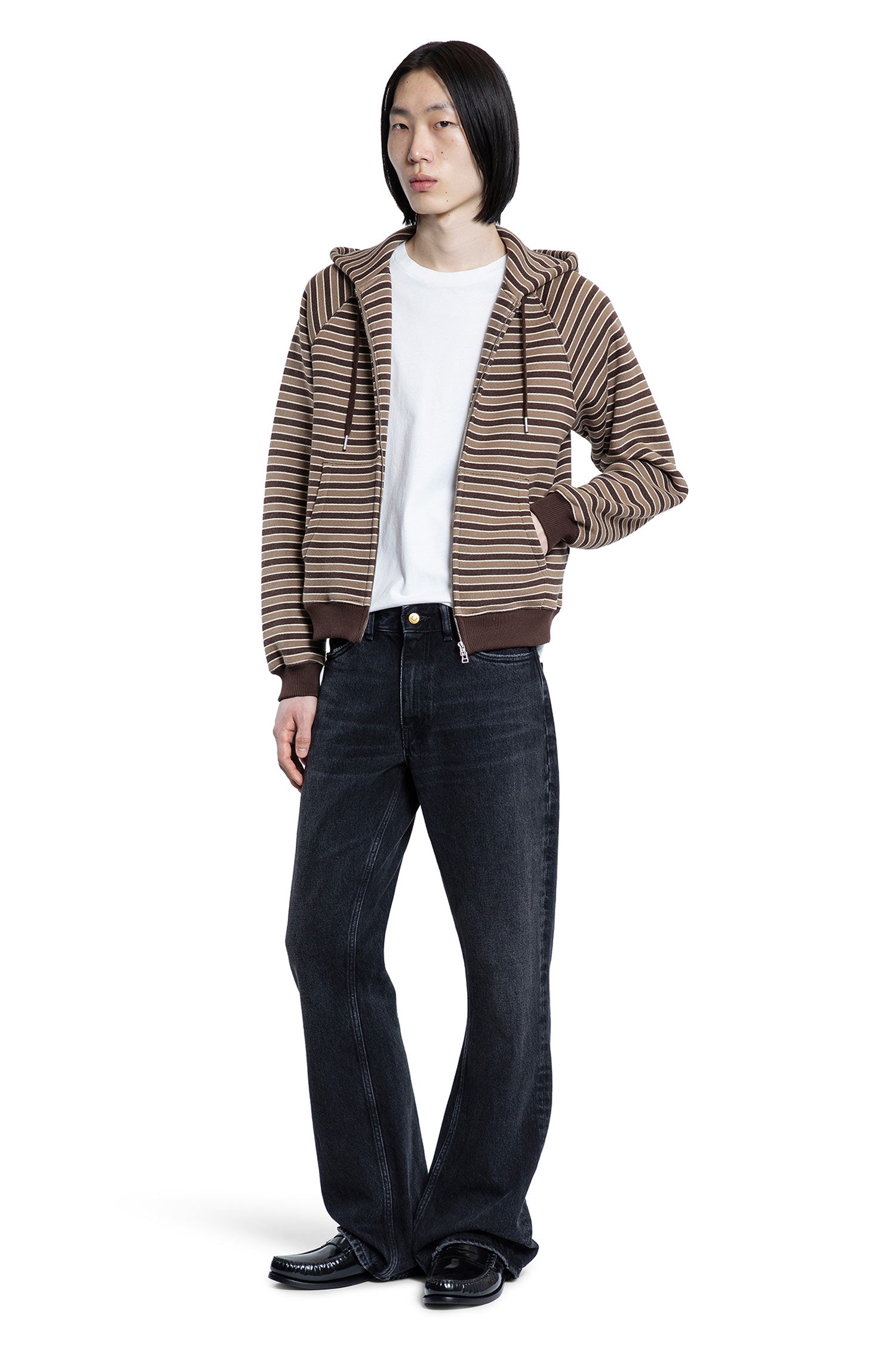 Striped Zip-Up Hoodie