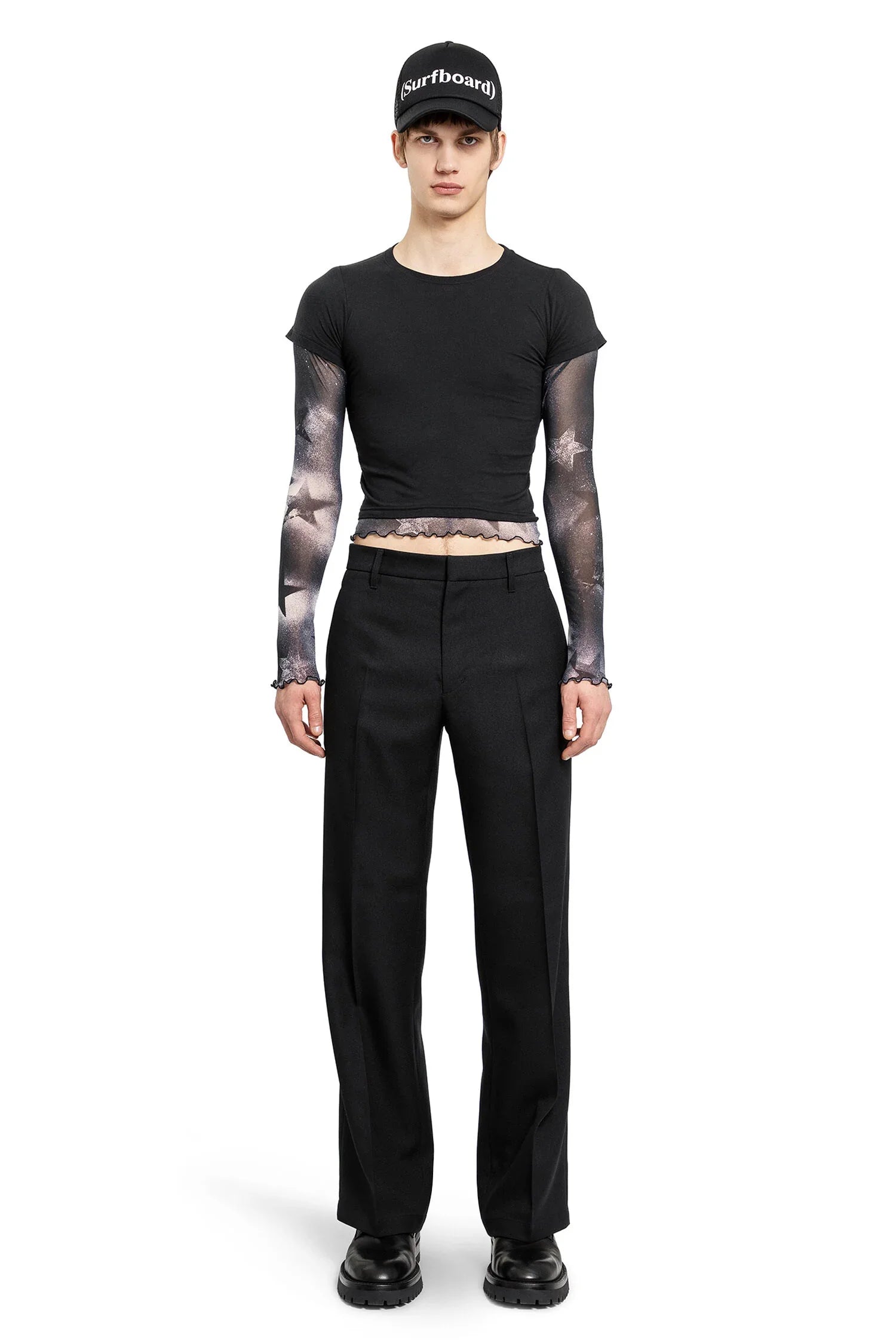 STOCKHOLM SURFBOARD CLUB MAN BLACK TROUSERS - Antonioli.eu