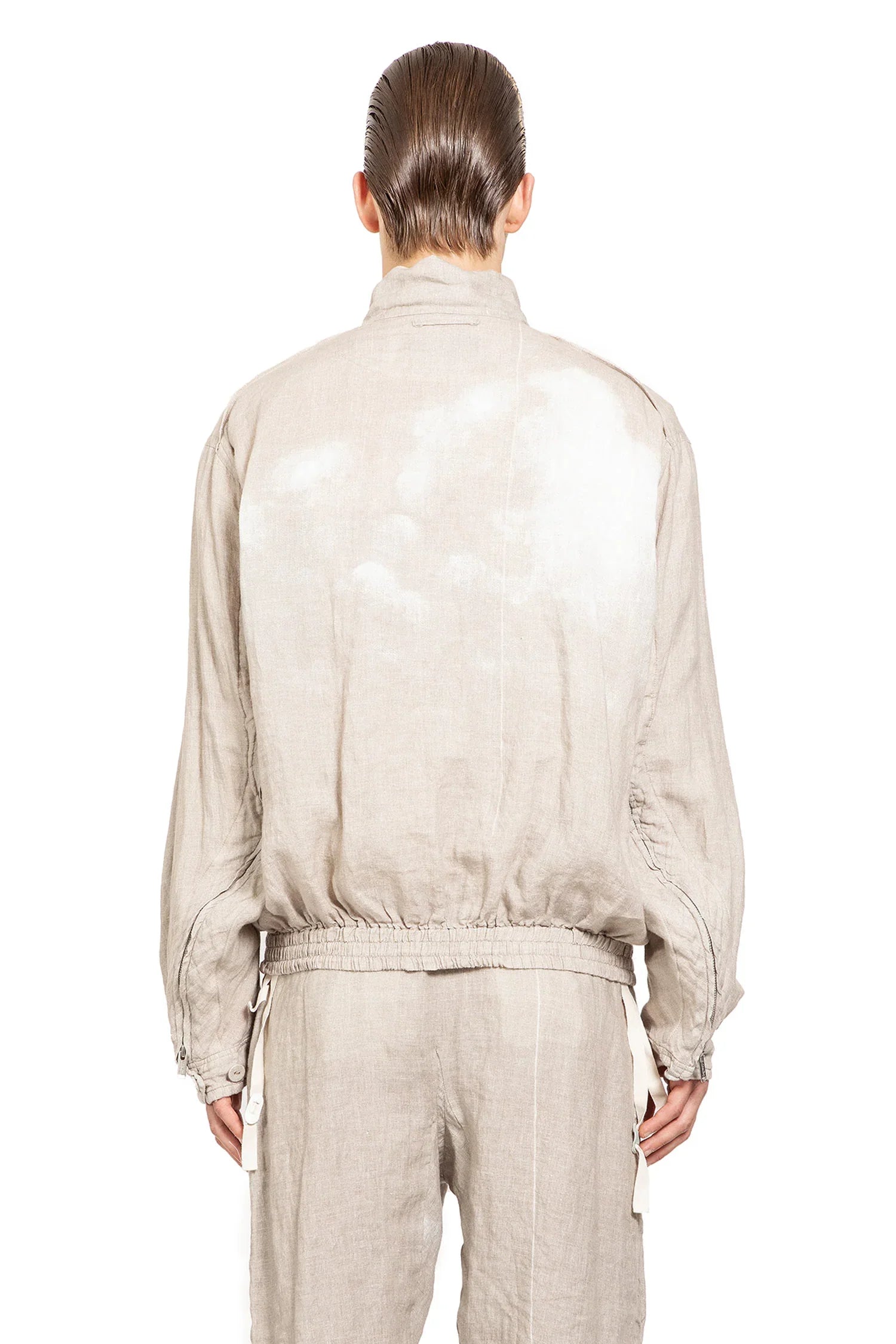 Printed Linen Blouson - Antonioli.eu