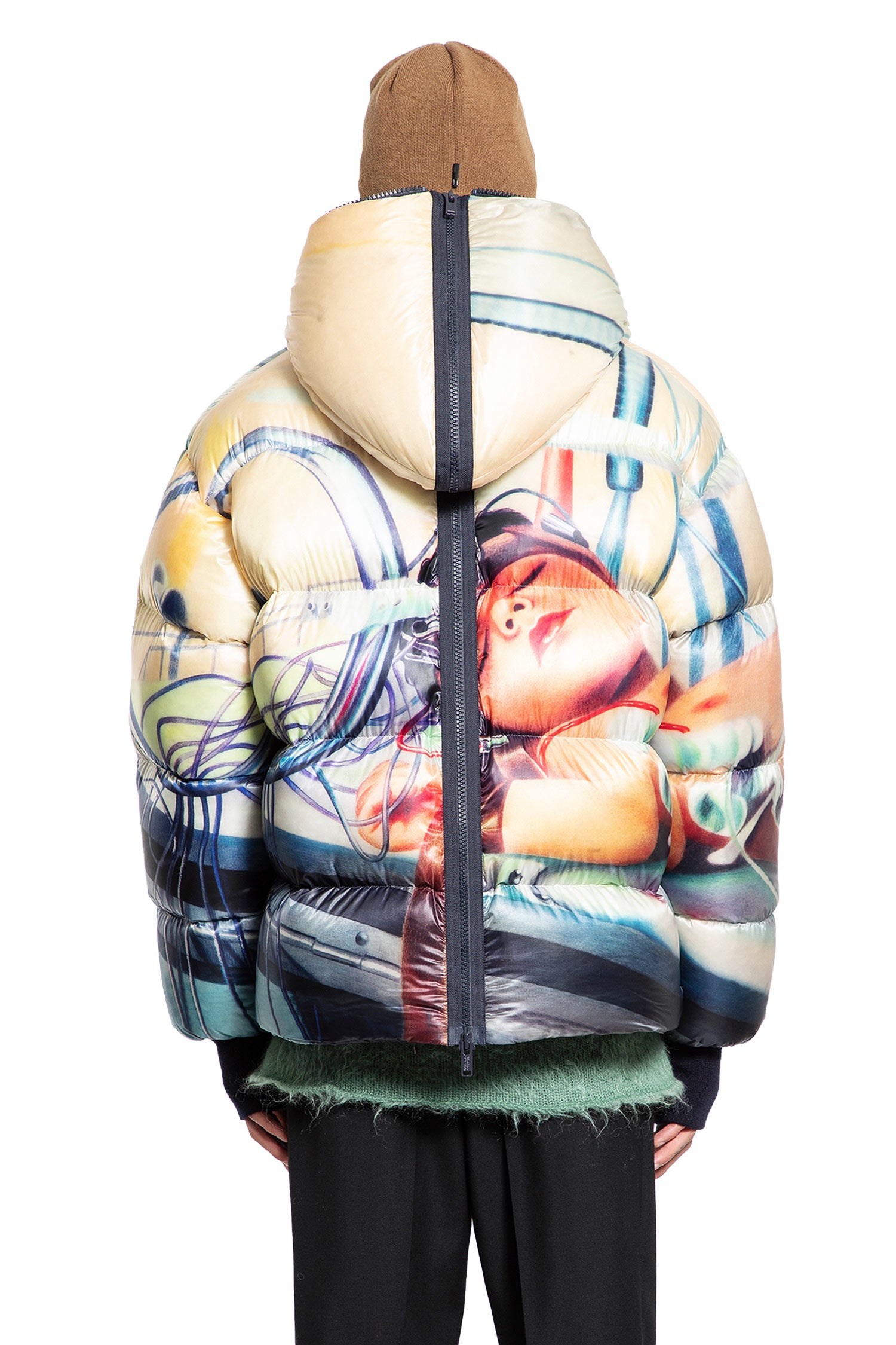 Printed Hooded Down Jacket