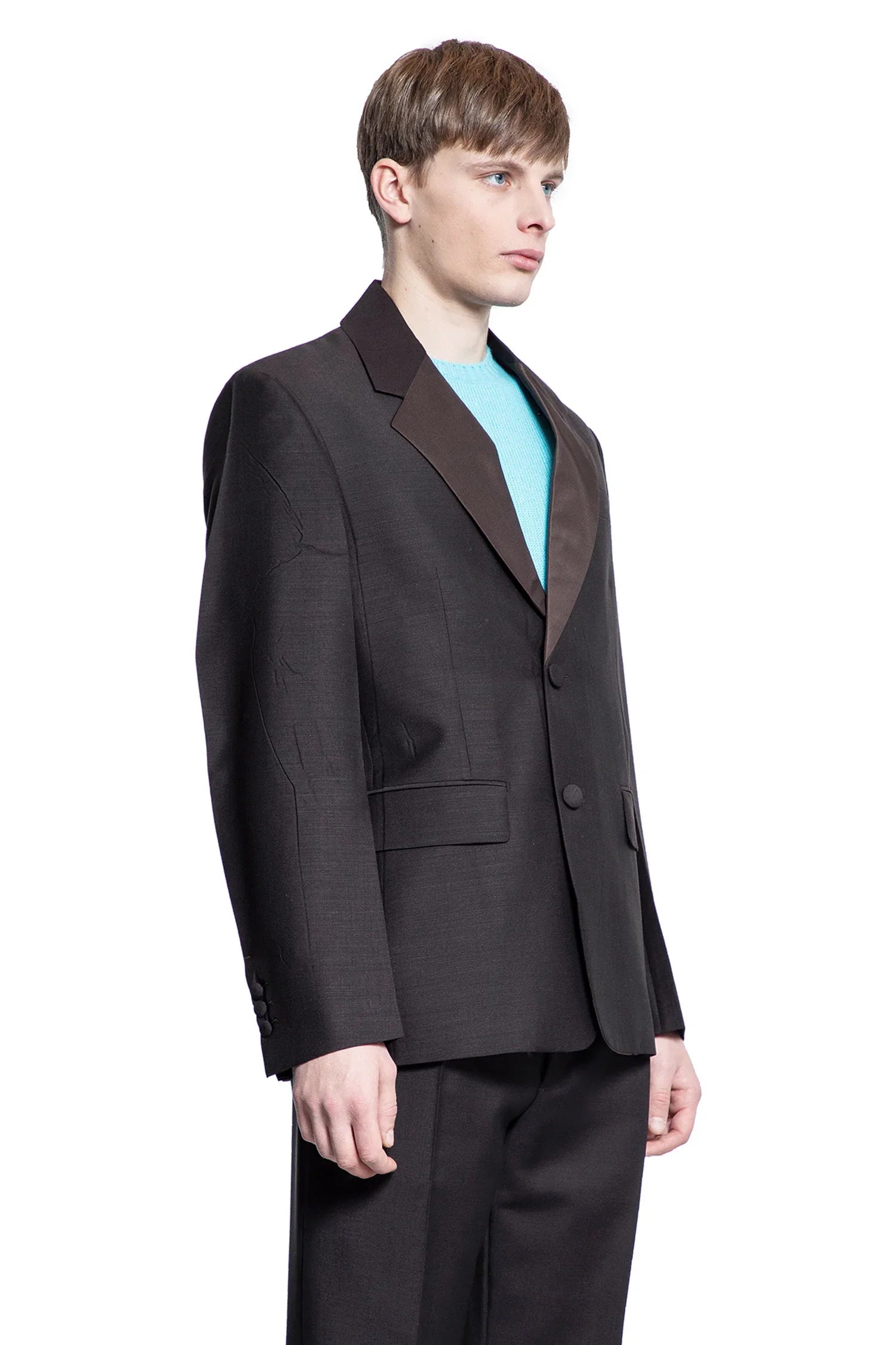 Mohair wool single-breasted jacket - Antonioli.eu
