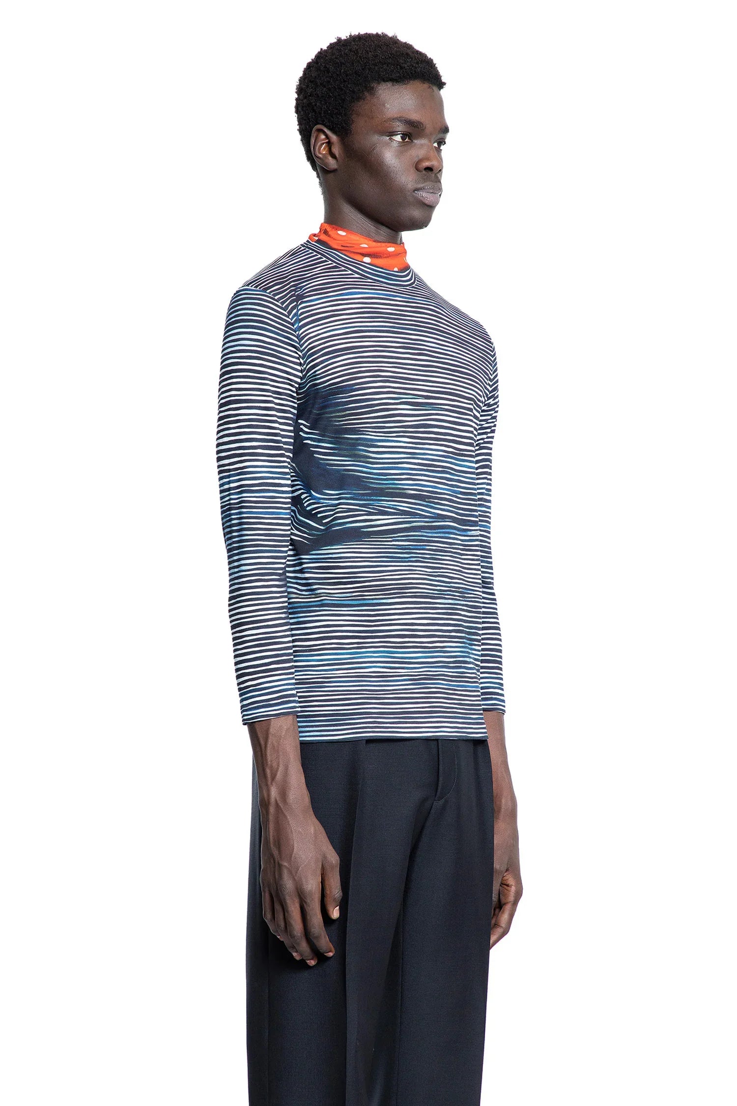 Cotton Turtleneck Long Sleeve T-Shirt - Antonioli.eu