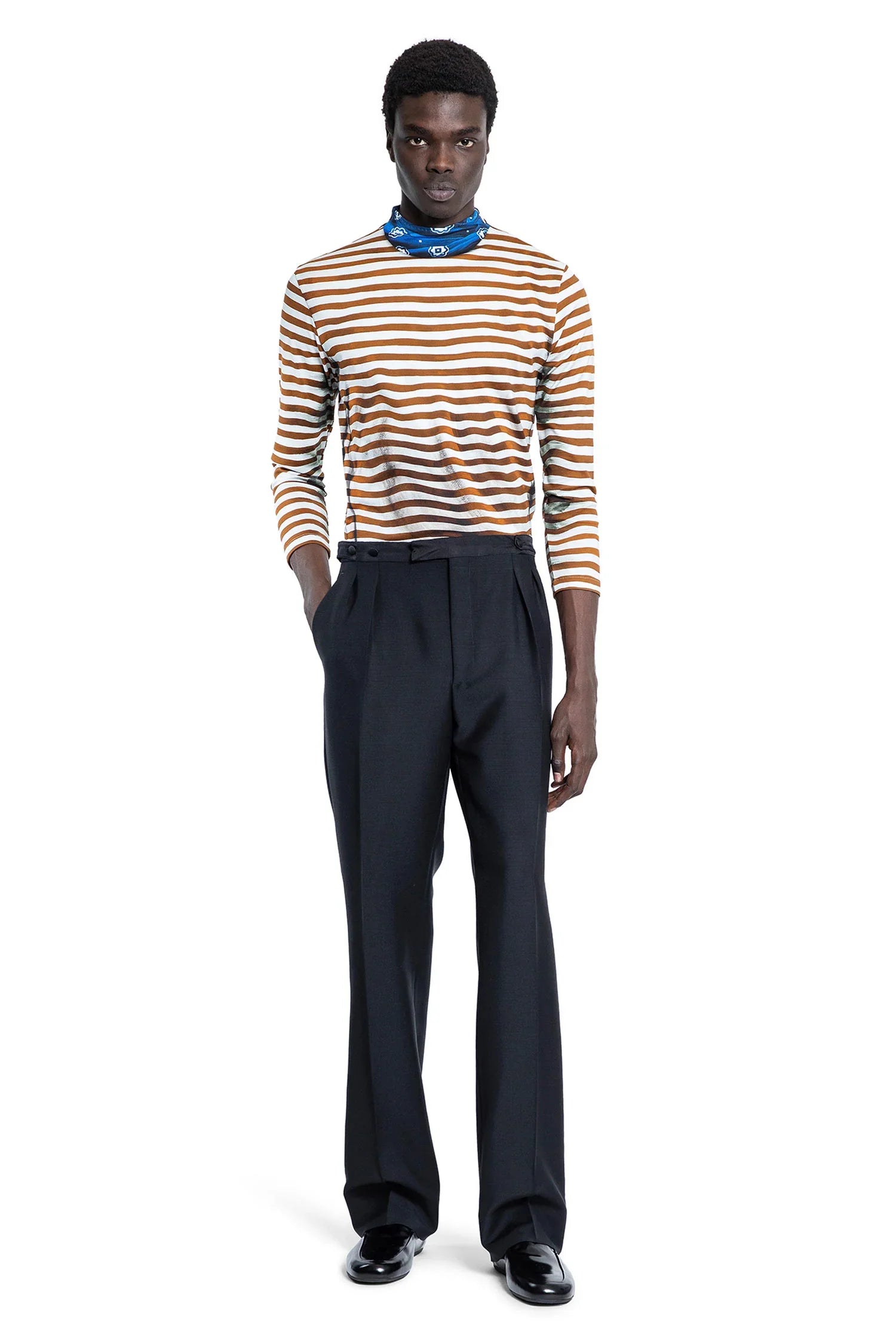 Cotton Turtleneck Long Sleeve T-Shirt - Antonioli.eu