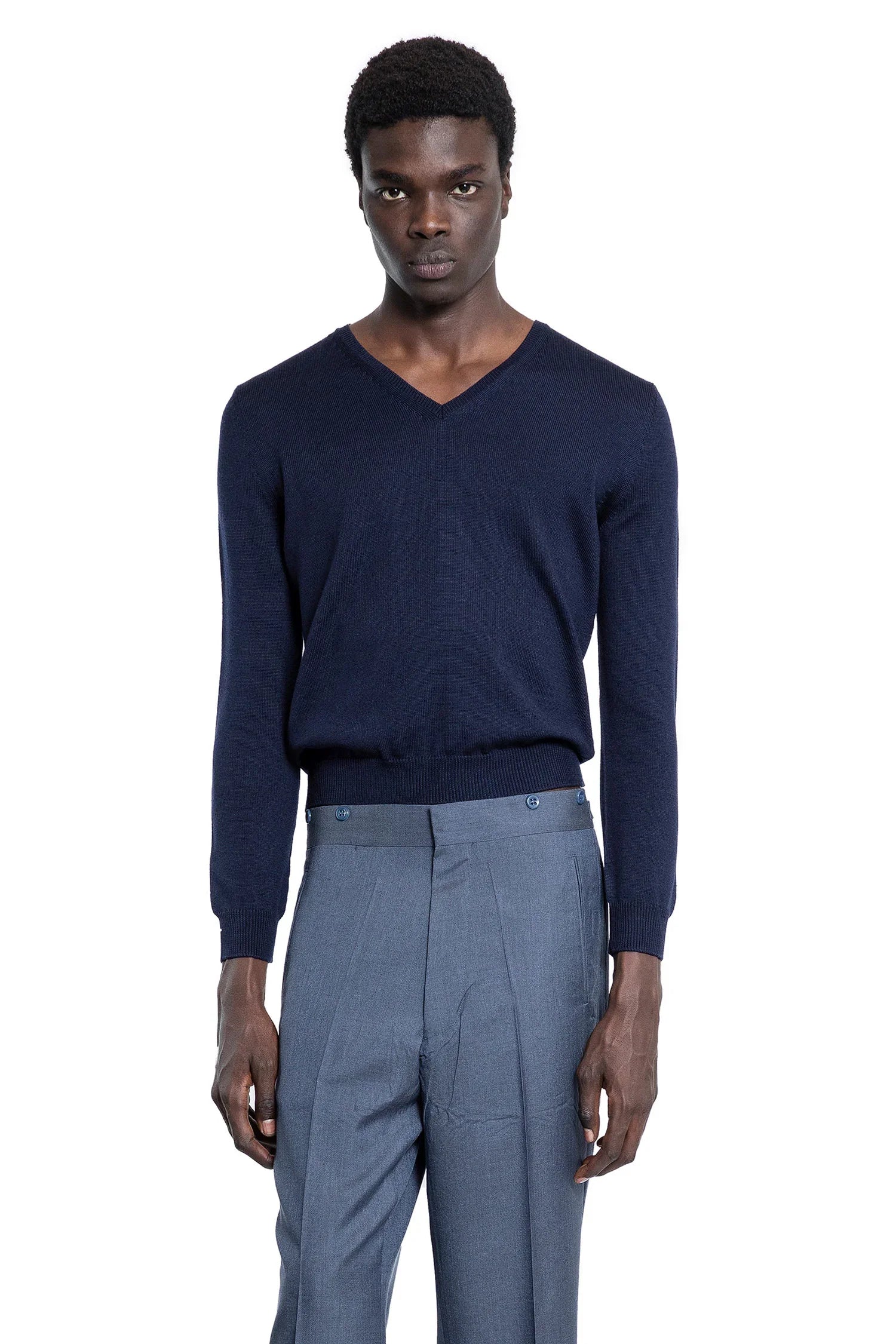 Wool V-Neck Sweater - Antonioli.eu