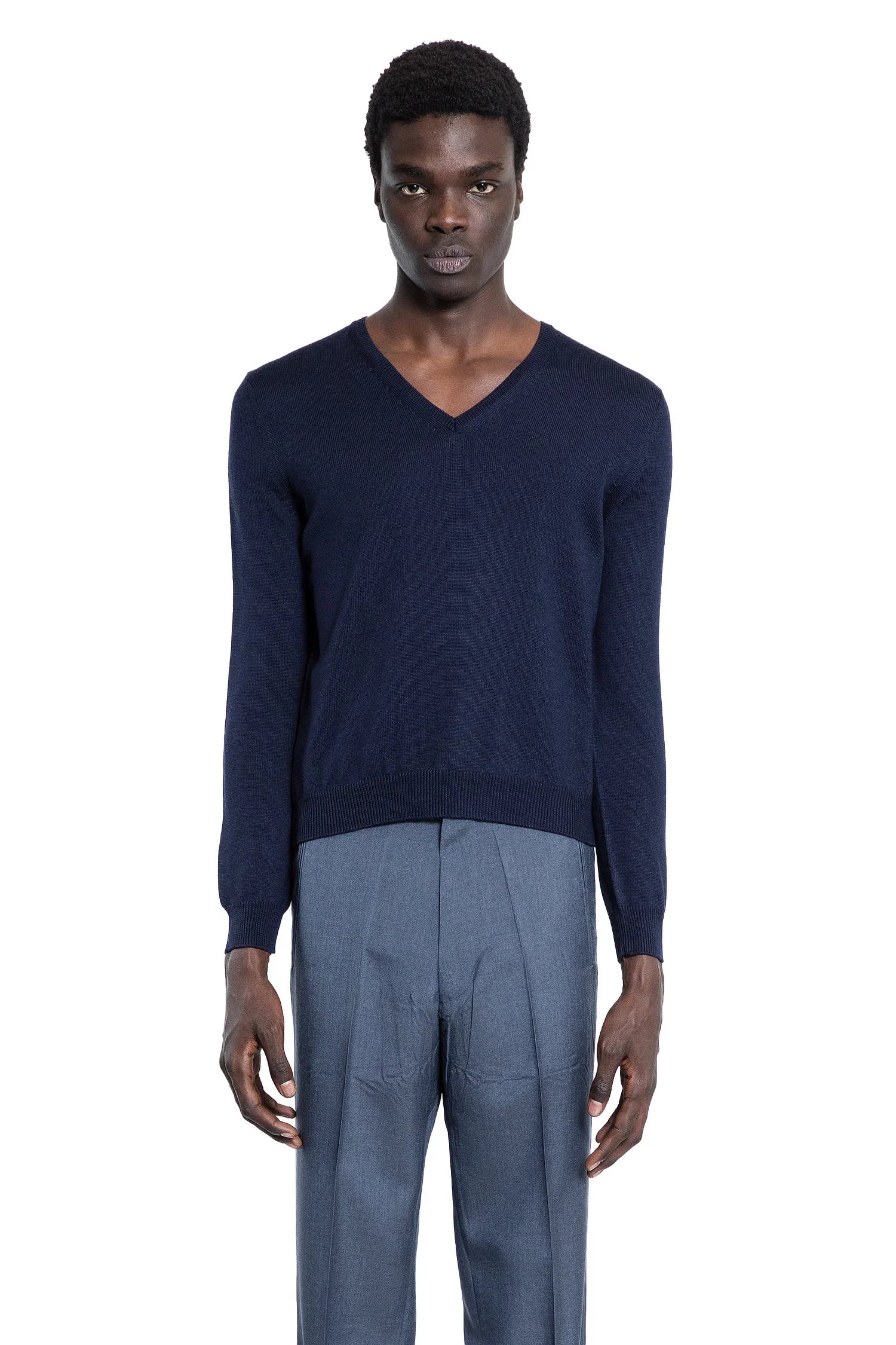 Wool V-Neck Sweater - Antonioli.eu