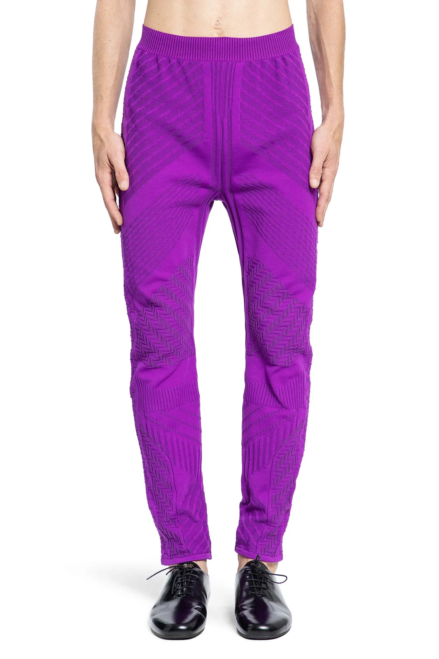 Re-nylon jacquard leggings - Antonioli.eu
