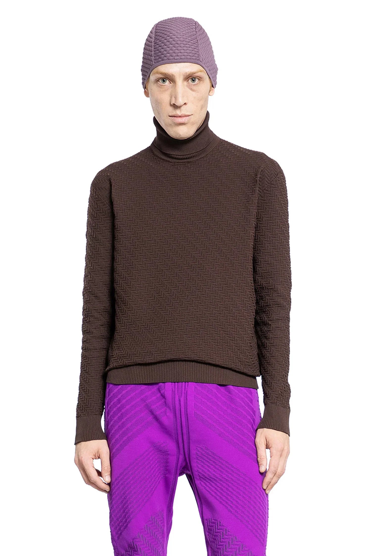 Jacquard knit sweater - Antonioli.eu
