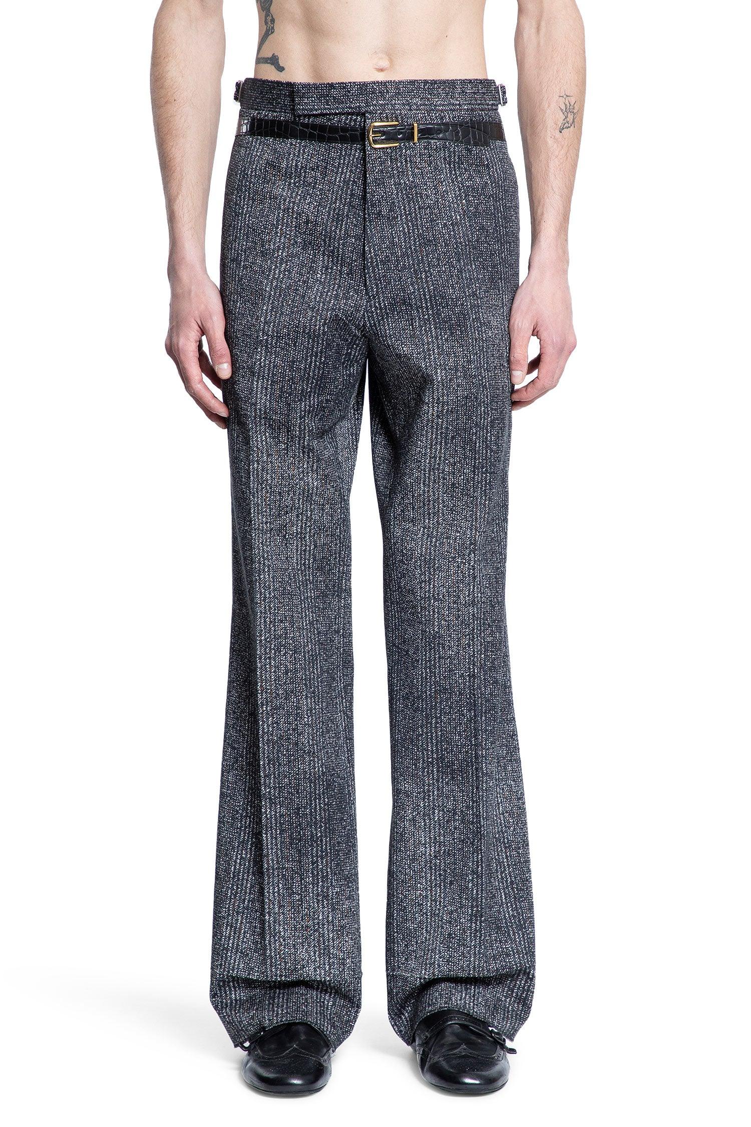 Cotton Gabardine Pants with Printed Belt - Antonioli.eu