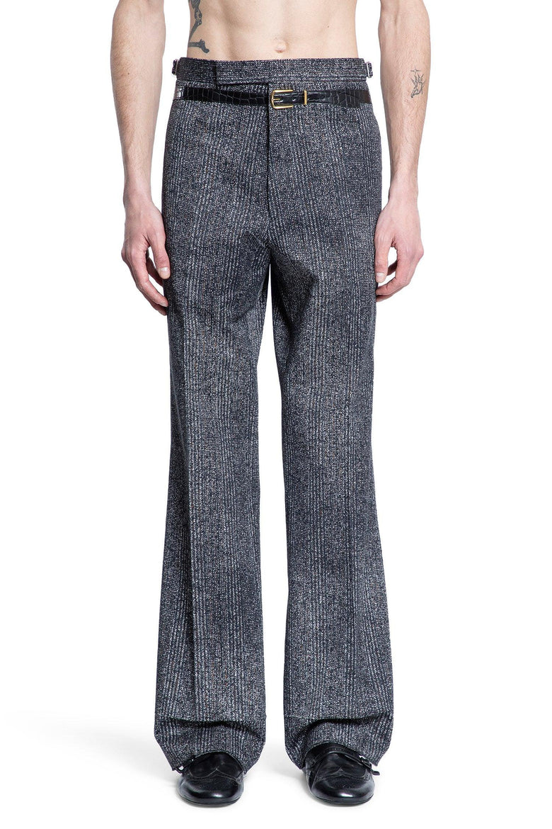 Cotton Gabardine Pants with Printed Belt - Antonioli.eu
