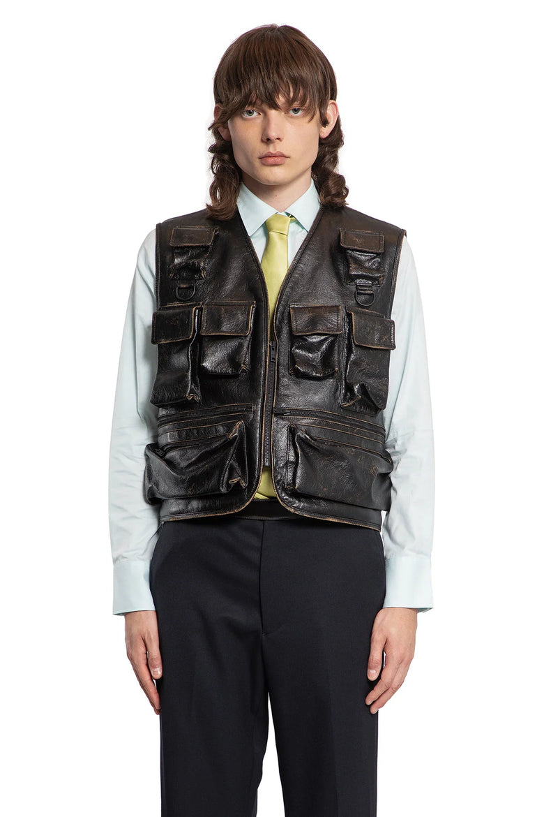 Leather Vest - Antonioli.eu