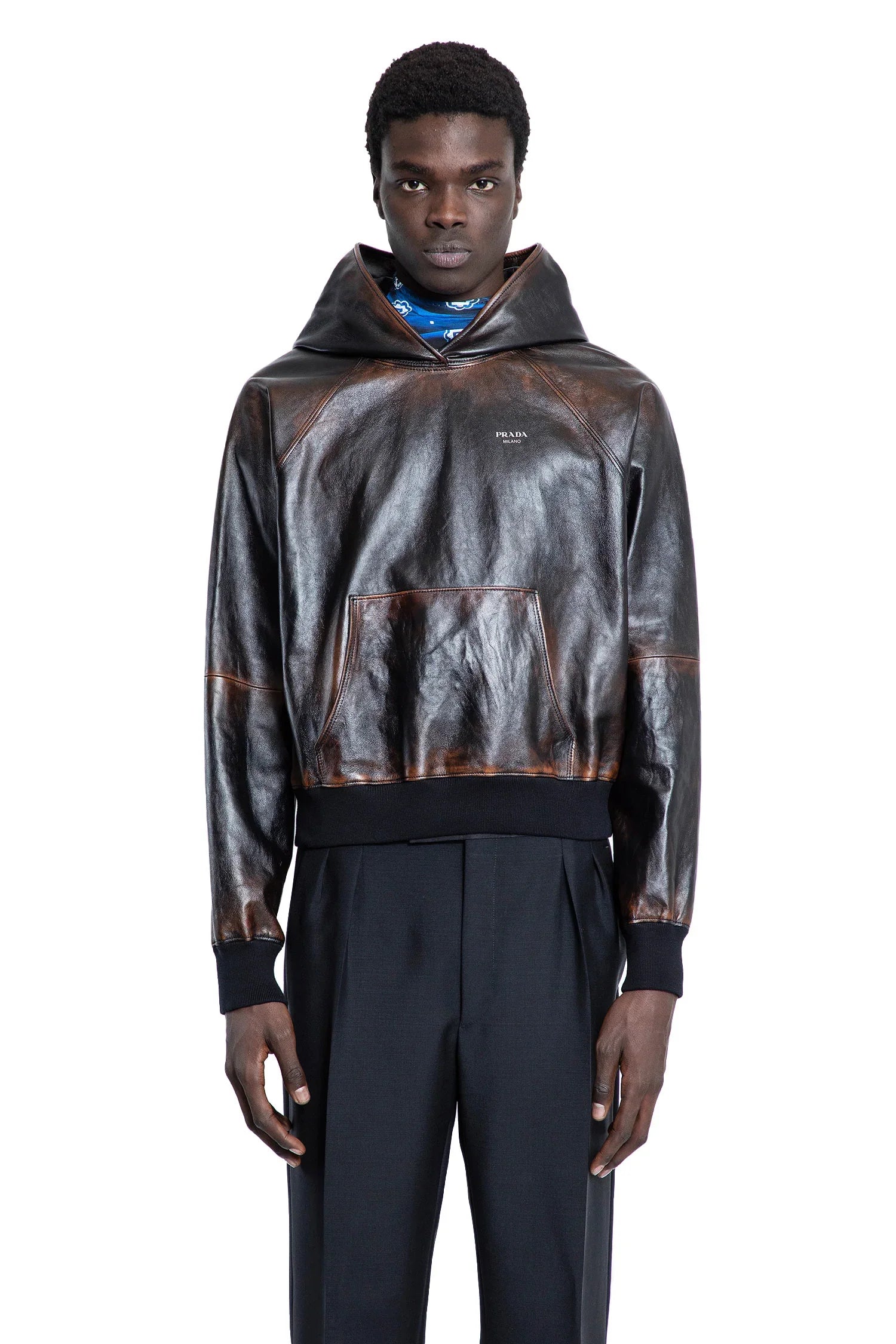 Nappa Leather Hoodie - Antonioli.eu