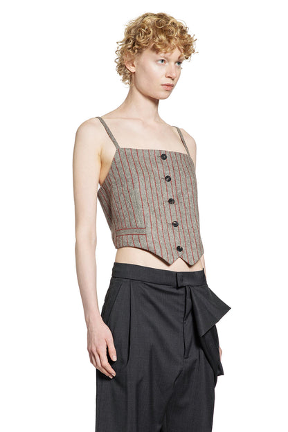 Pinstriped Wool Blend Vest - Antonioli.eu