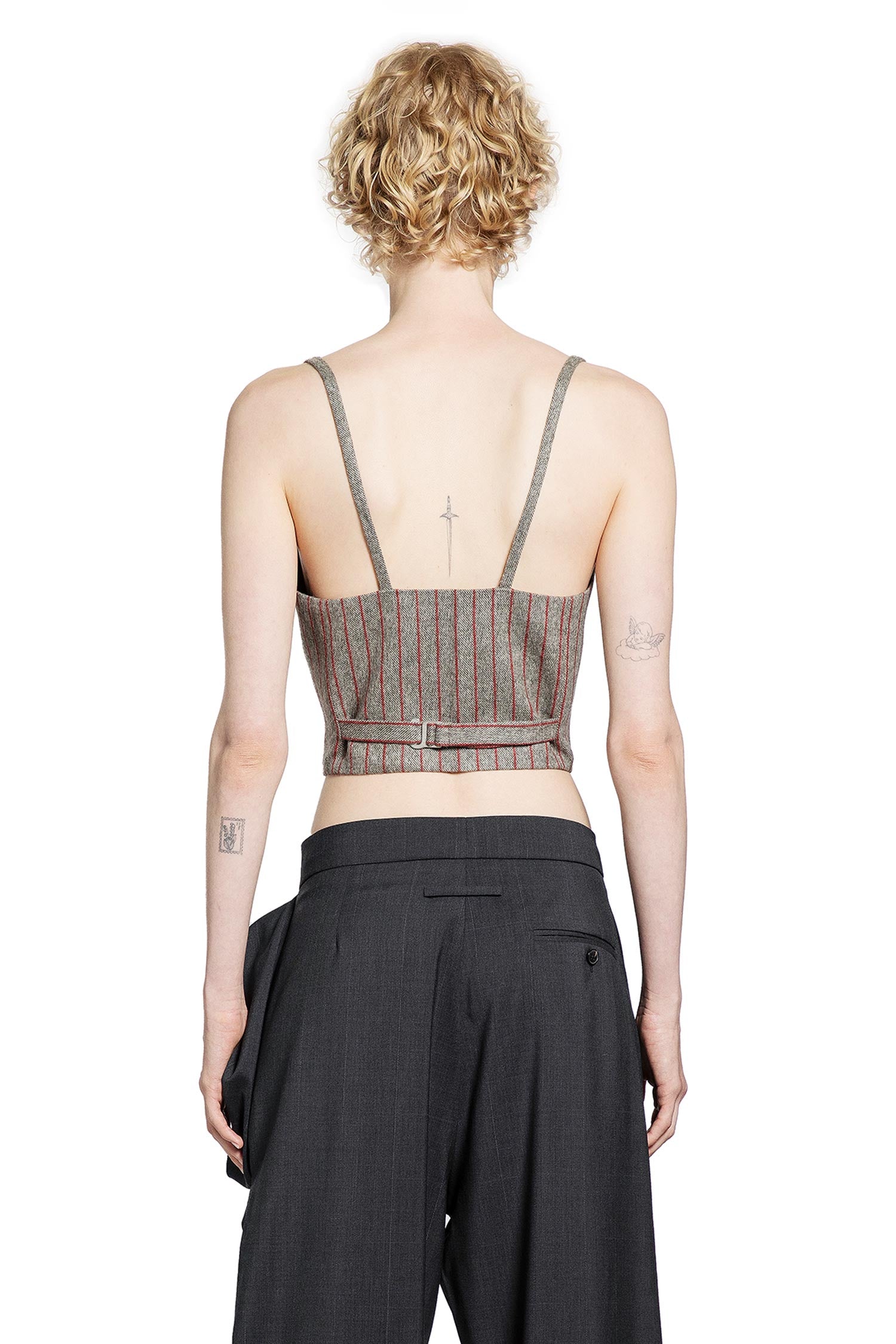 Pinstriped Wool Blend Vest - Antonioli.eu