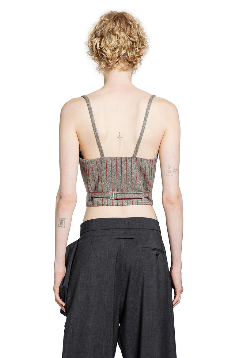 Pinstriped Wool Blend Vest - Antonioli.eu