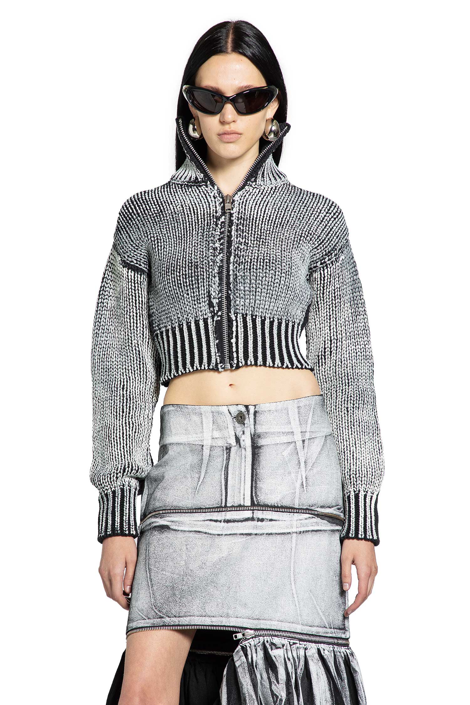 Cropped Painted Cardigan - Antonioli.eu