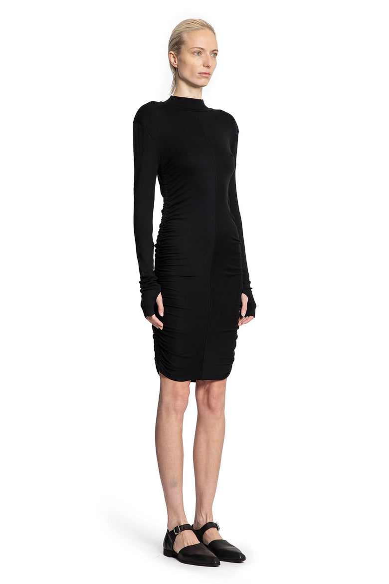 Ruched Mini Dress with Hand Gaiters - Antonioli.eu
