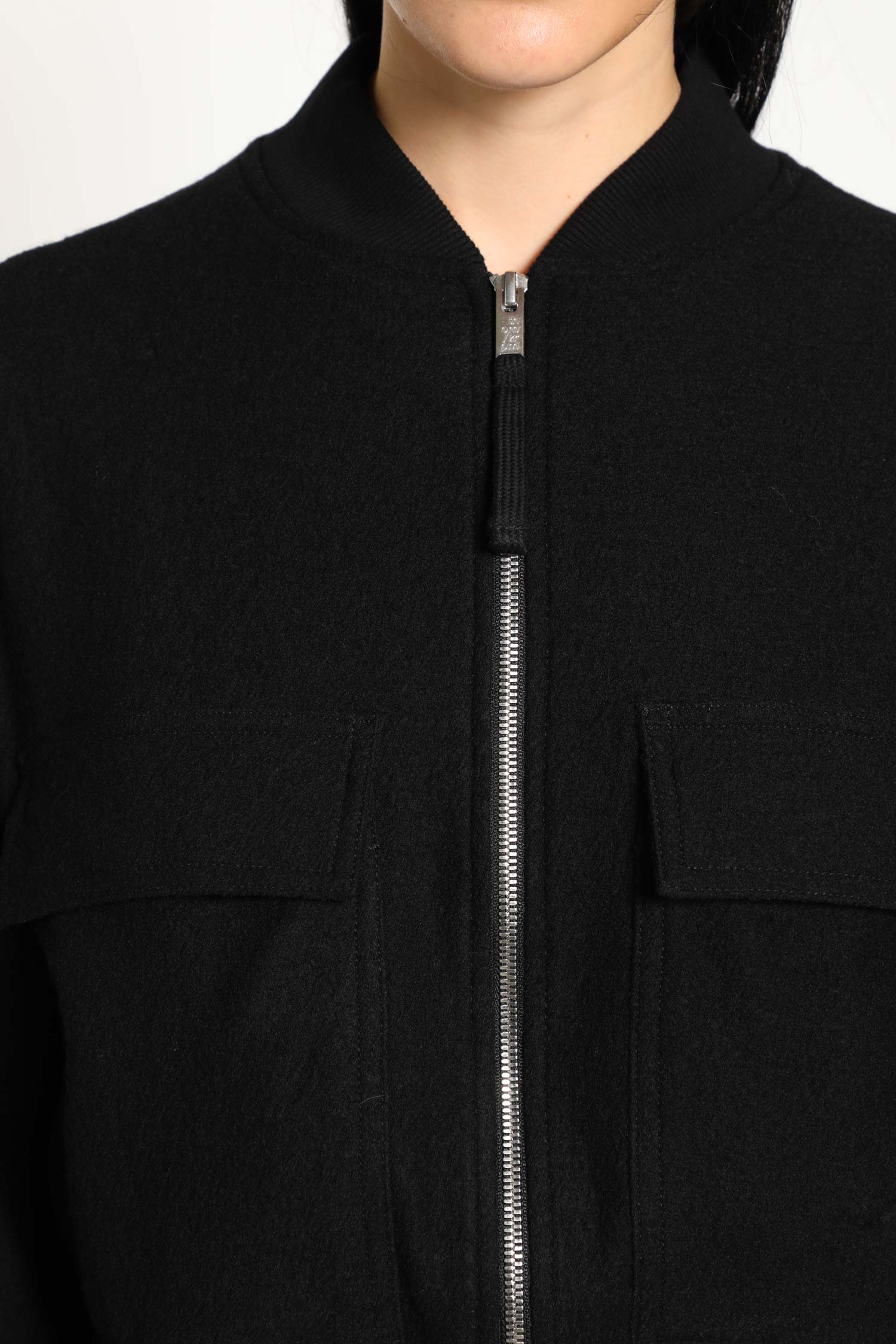Cropped Wool Felt Bomber - Antonioli.eu