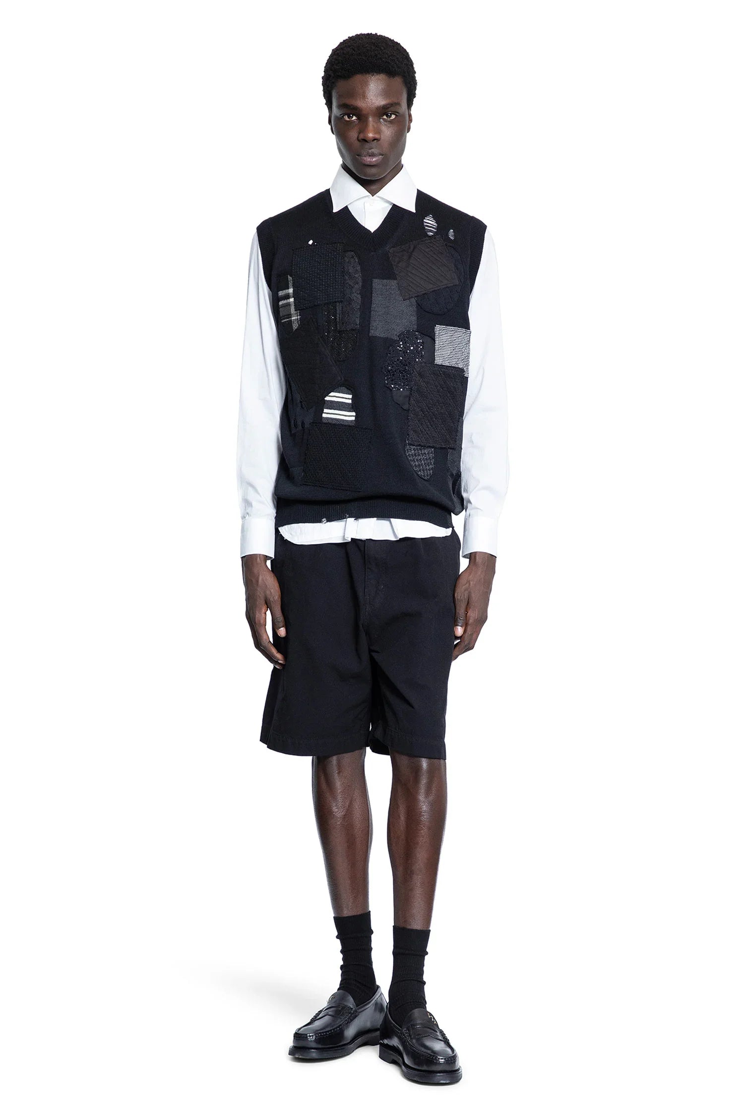 Mended Cotton Poplin Shirt - Antonioli.eu