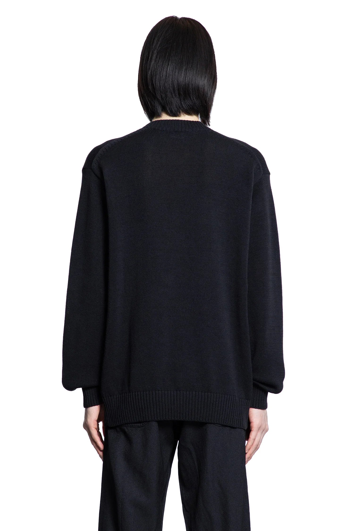 Distressed Cotton Patchwork Sweater - Antonioli.eu