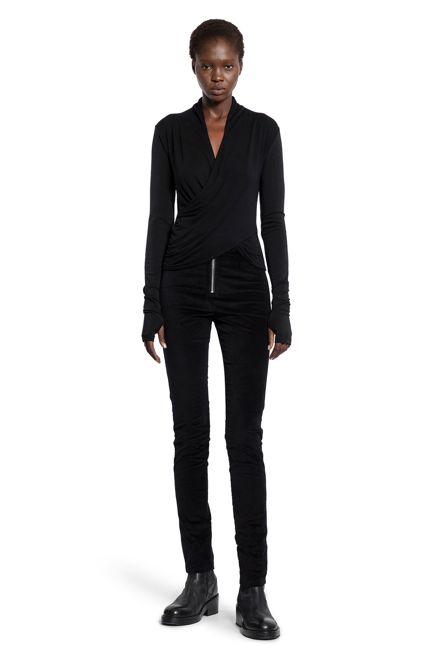 Slim Trousers in Velvet - Antonioli.eu