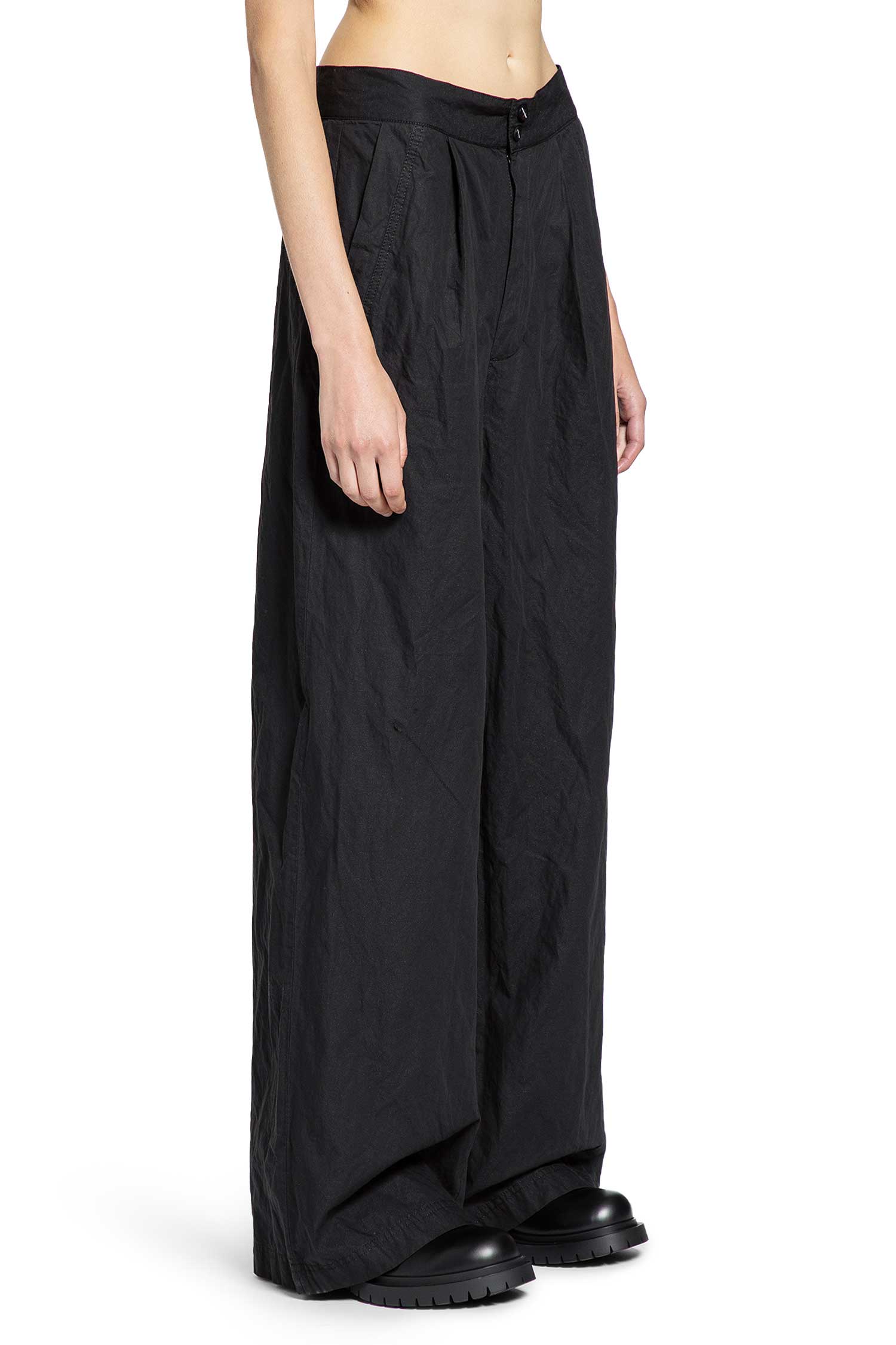 Cotton Lurex Pleated Pants