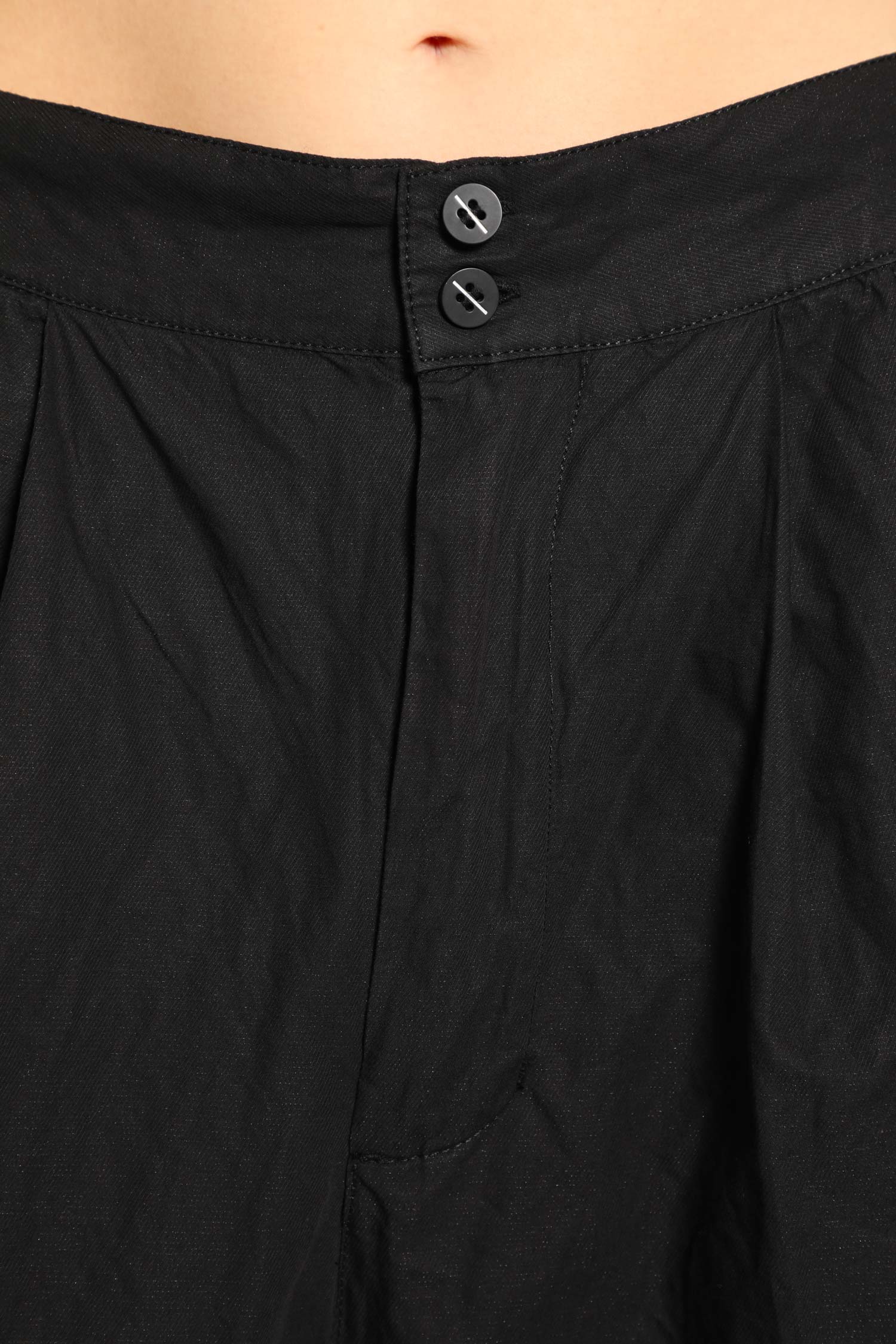 Cotton Lurex Pleated Pants