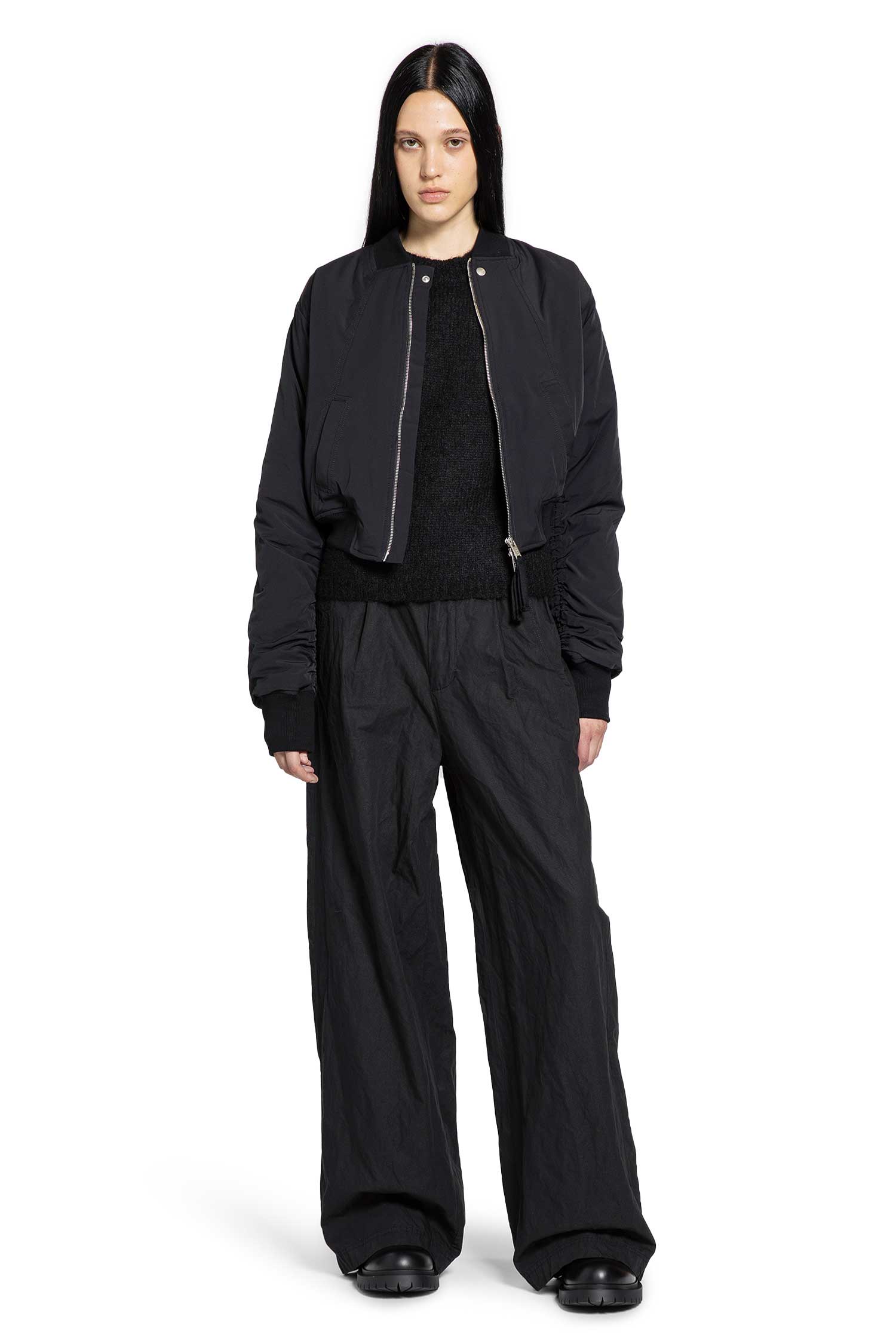 Cotton Lurex Pleated Pants