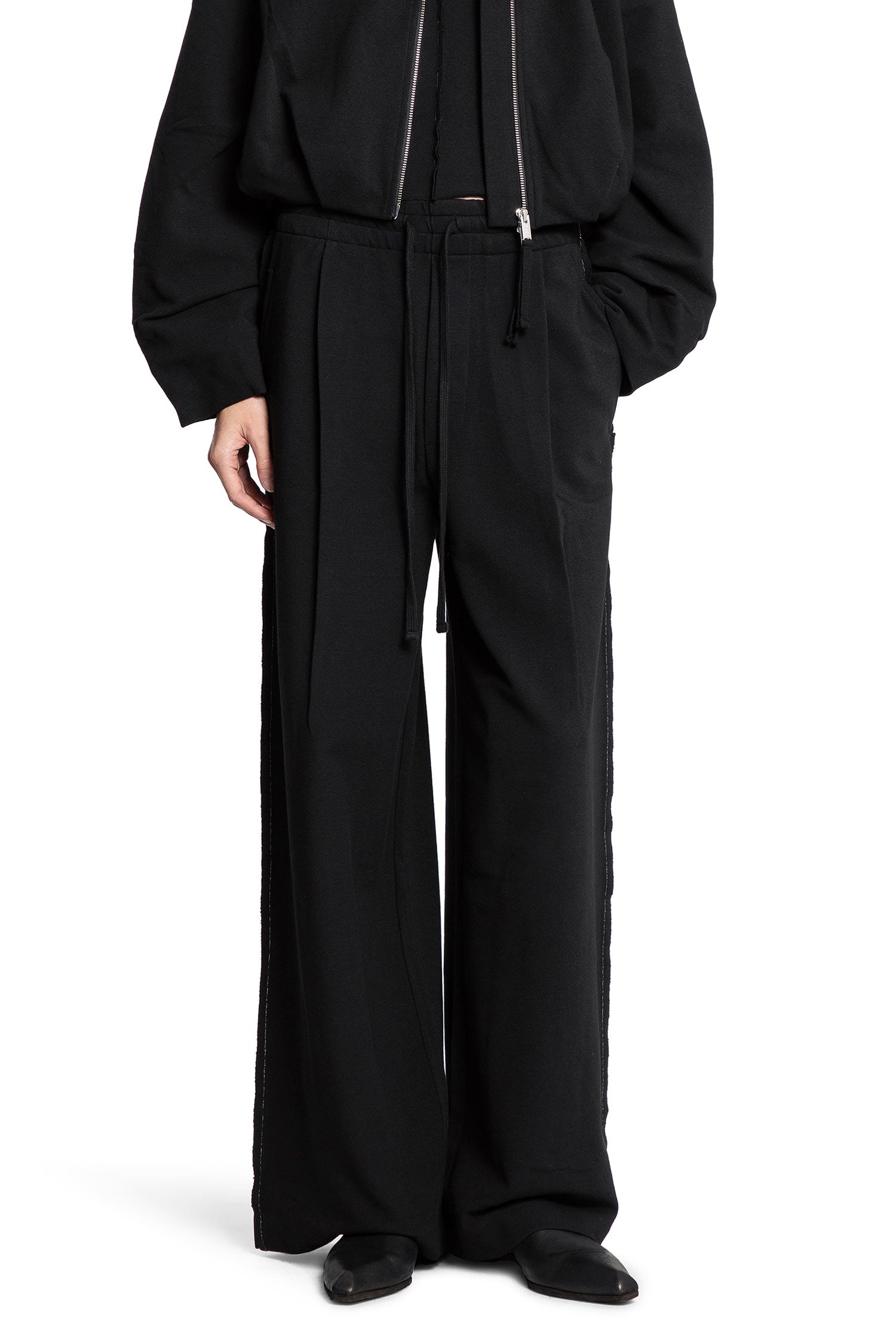Pleated Wide Leg Sweatpants - Antonioli.eu