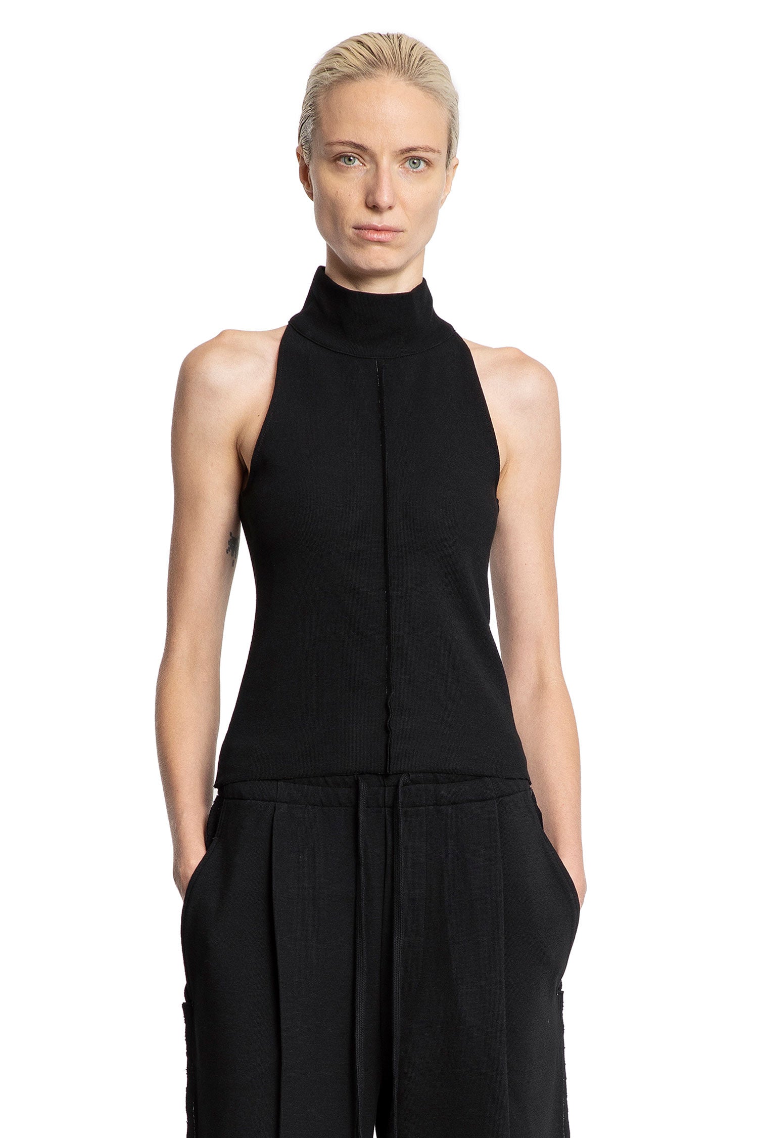 Sleeveless Knit Turtleneck Top - Antonioli.eu