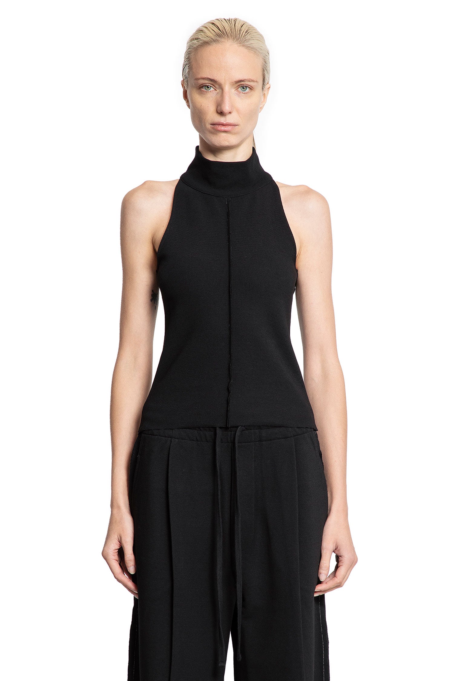 Sleeveless Knit Turtleneck Top - Antonioli.eu