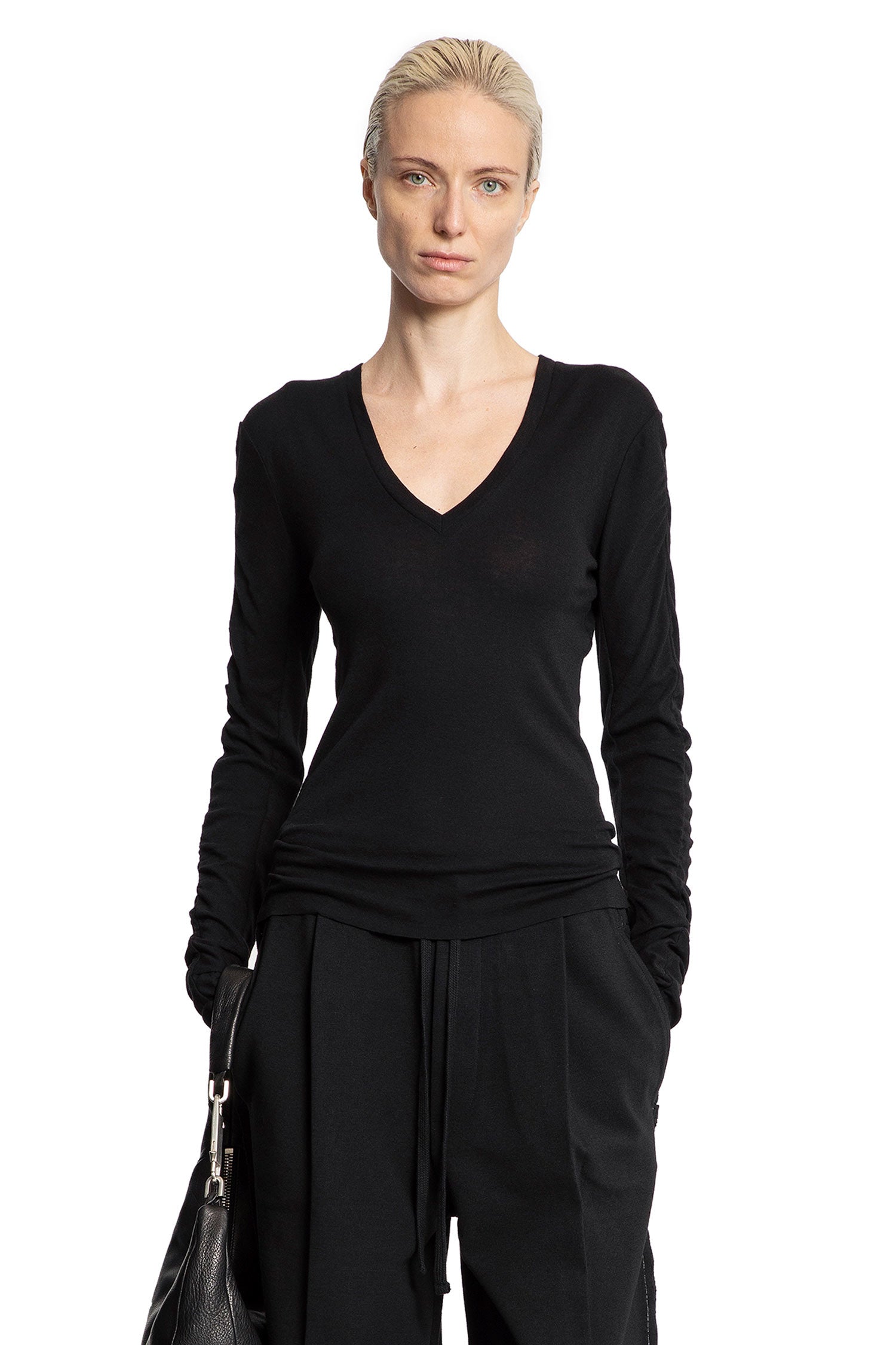 Cotton Wool V-Neck Sweatshirt - Antonioli.eu