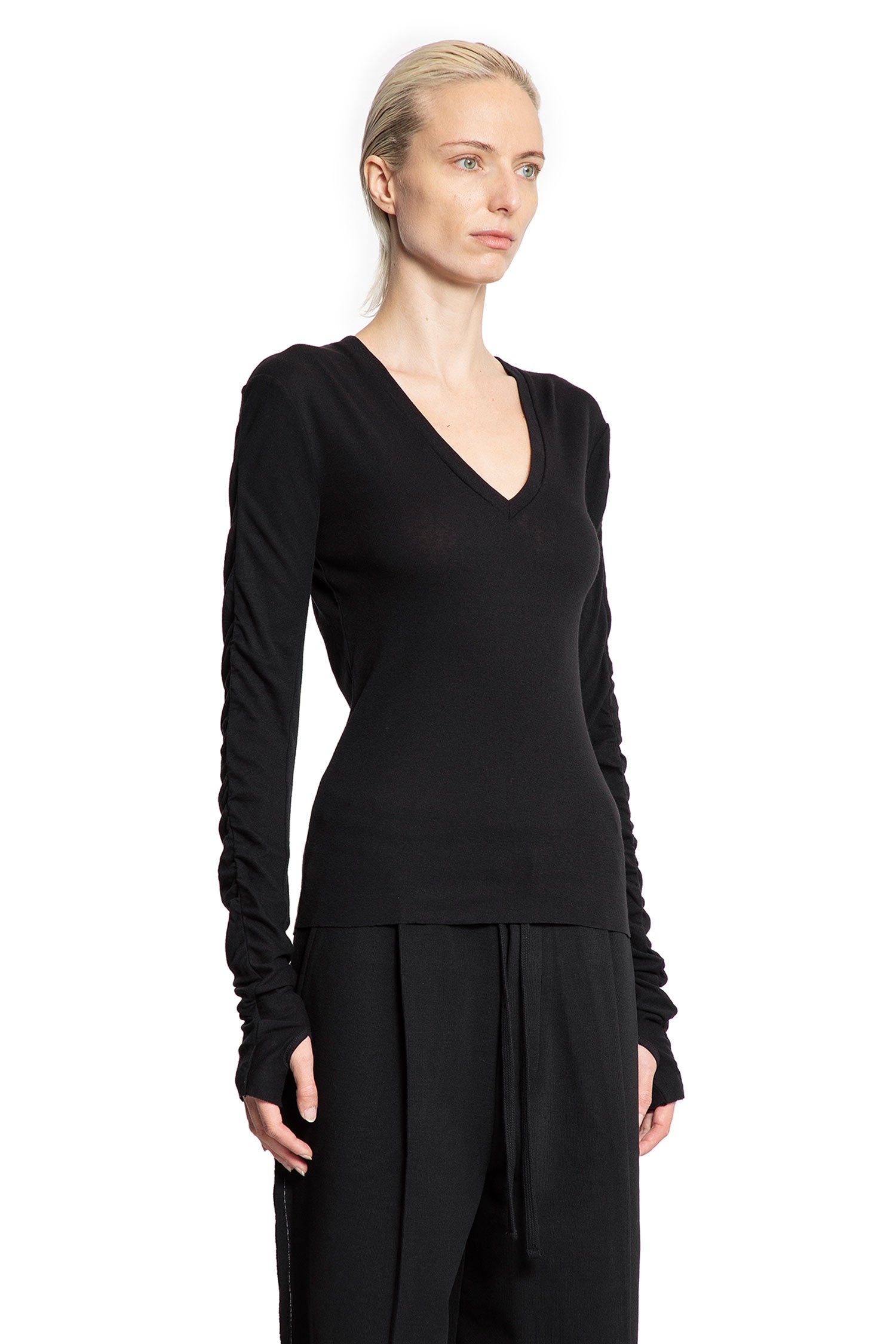 Cotton Wool V-Neck Sweatshirt - Antonioli.eu