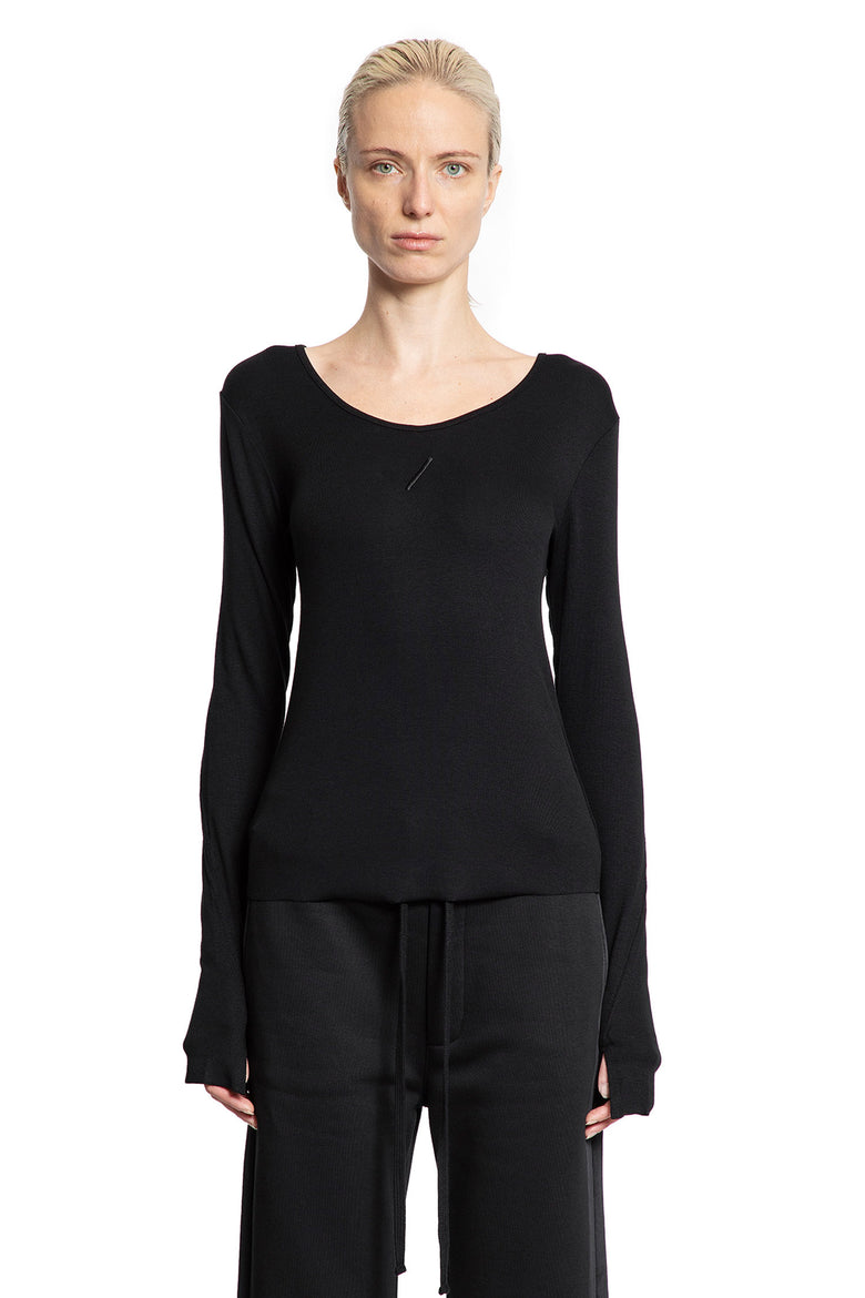 Stretch Cotton Nylon Long Sleeve Top - Antonioli.eu