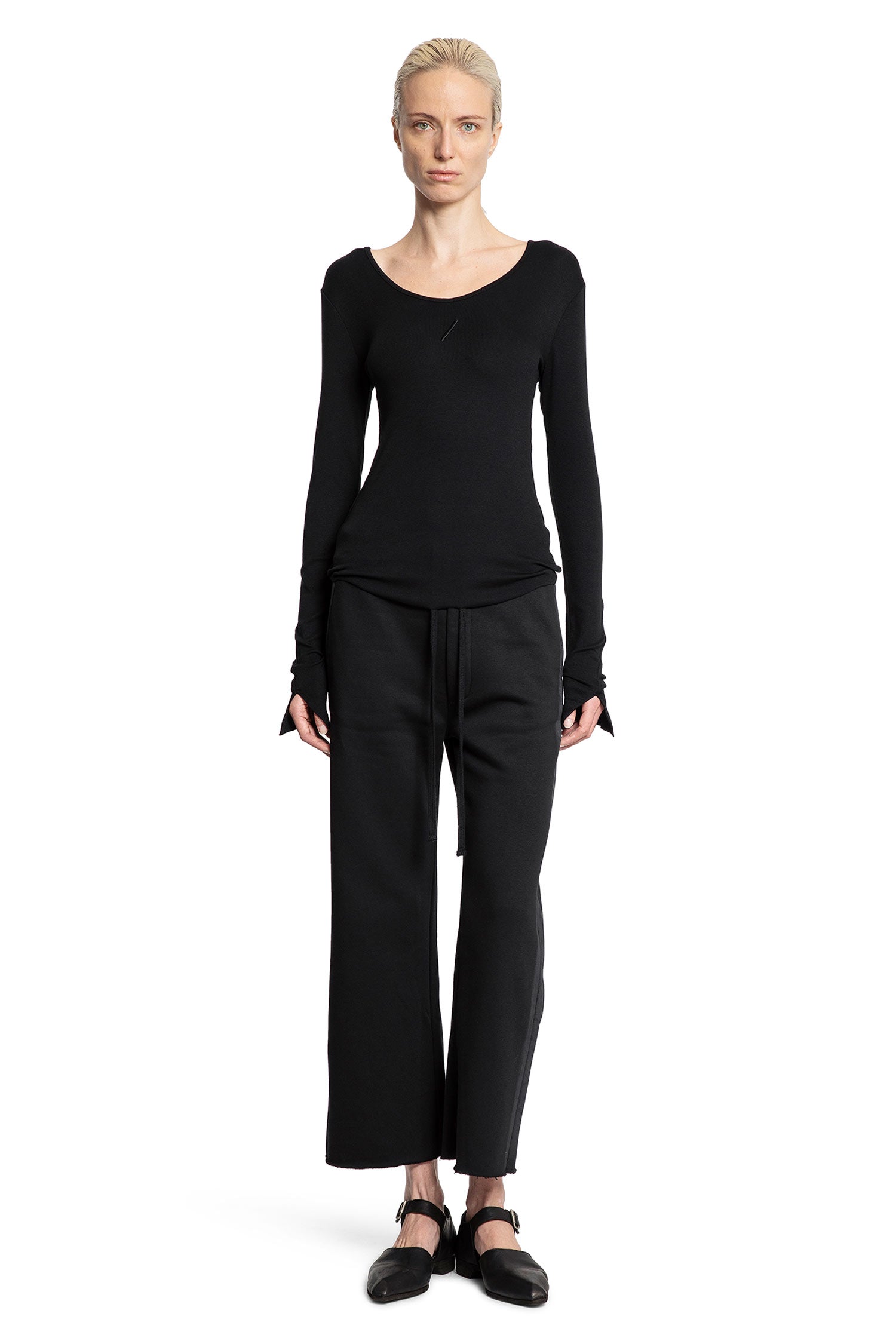 Stretch Cotton Nylon Long Sleeve Top - Antonioli.eu