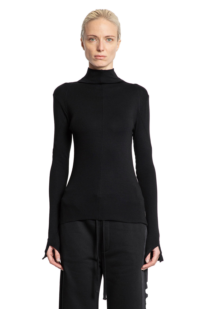 Long Sleeve Stretch Jersey Turtleneck Top - Antonioli.eu