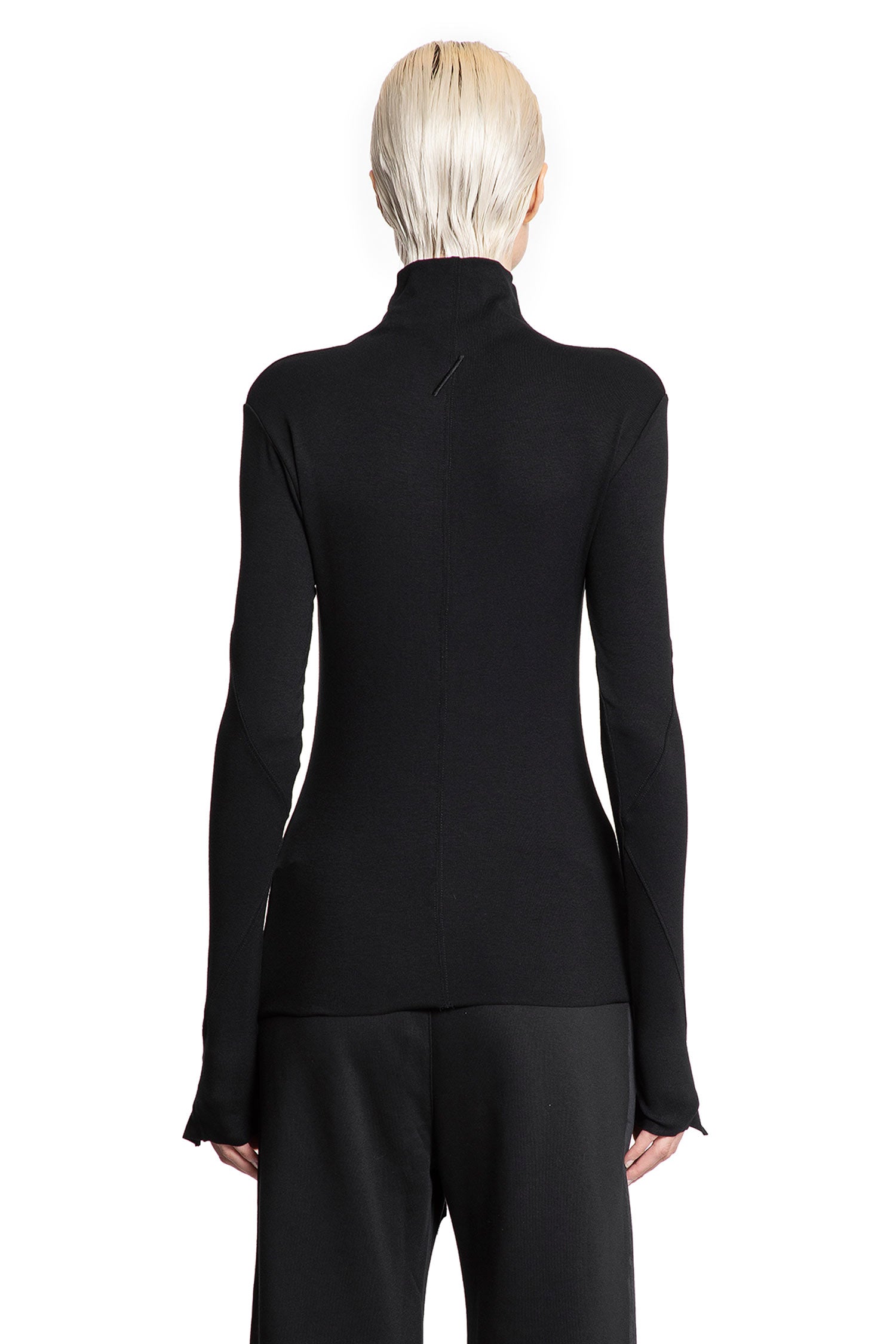 Long Sleeve Stretch Jersey Turtleneck Top - Antonioli.eu