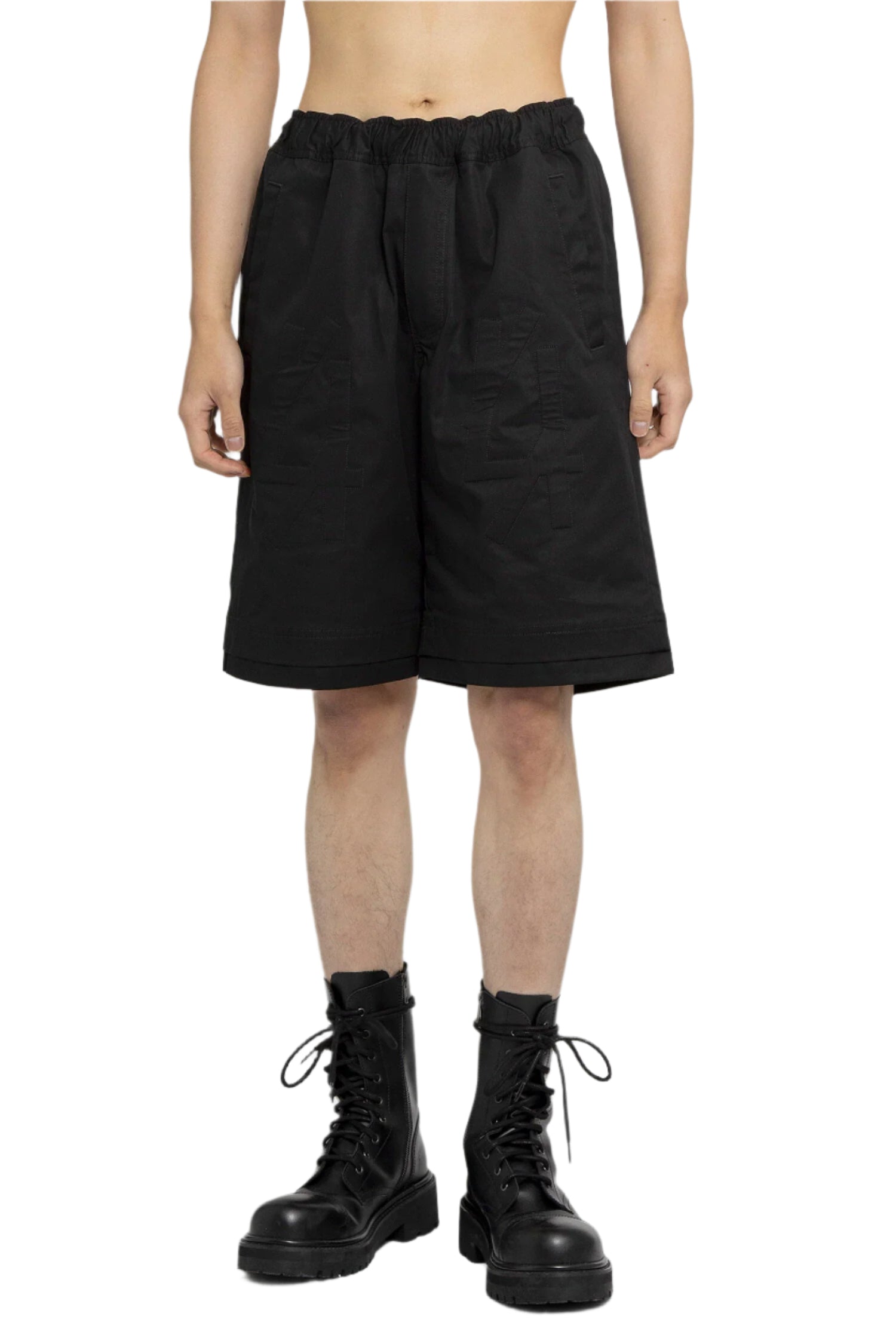 44 LABEL GROUP MAN BLACK SHORTS - Antonioli.eu