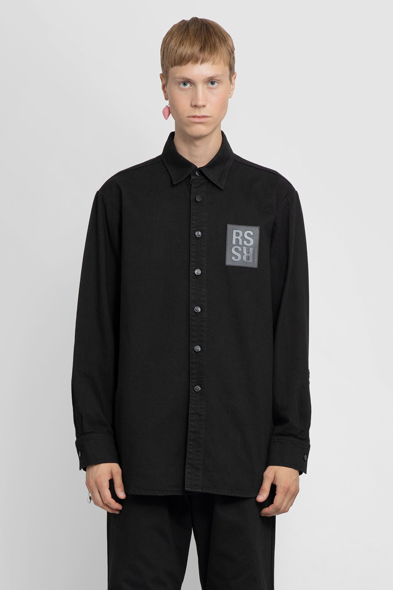 RAF SIMONS MAN BLACK SHIRTS