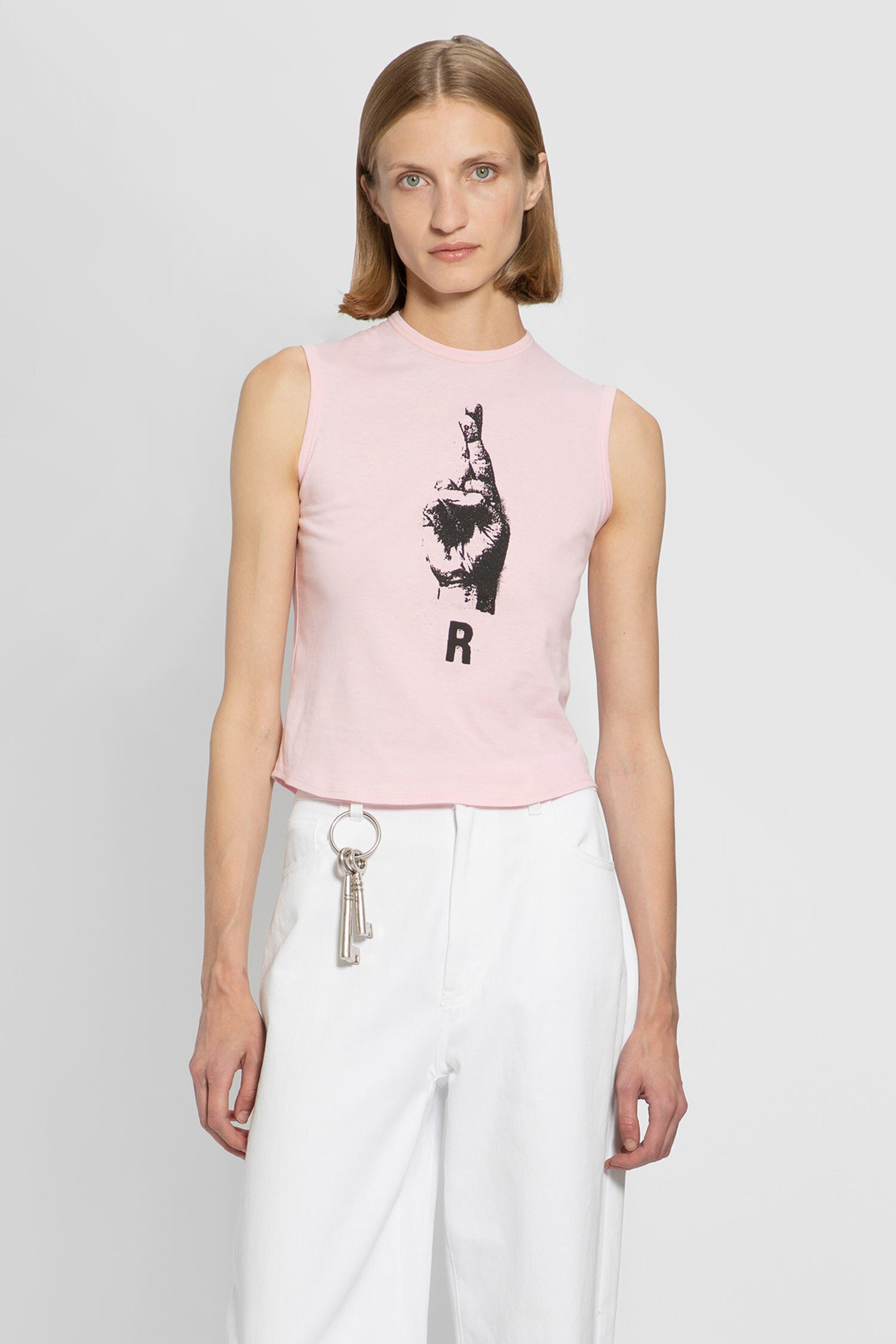 RAF SIMONS WOMAN PINK TANK TOPS - RAF SIMONS - TANK TOPS | Antonioli