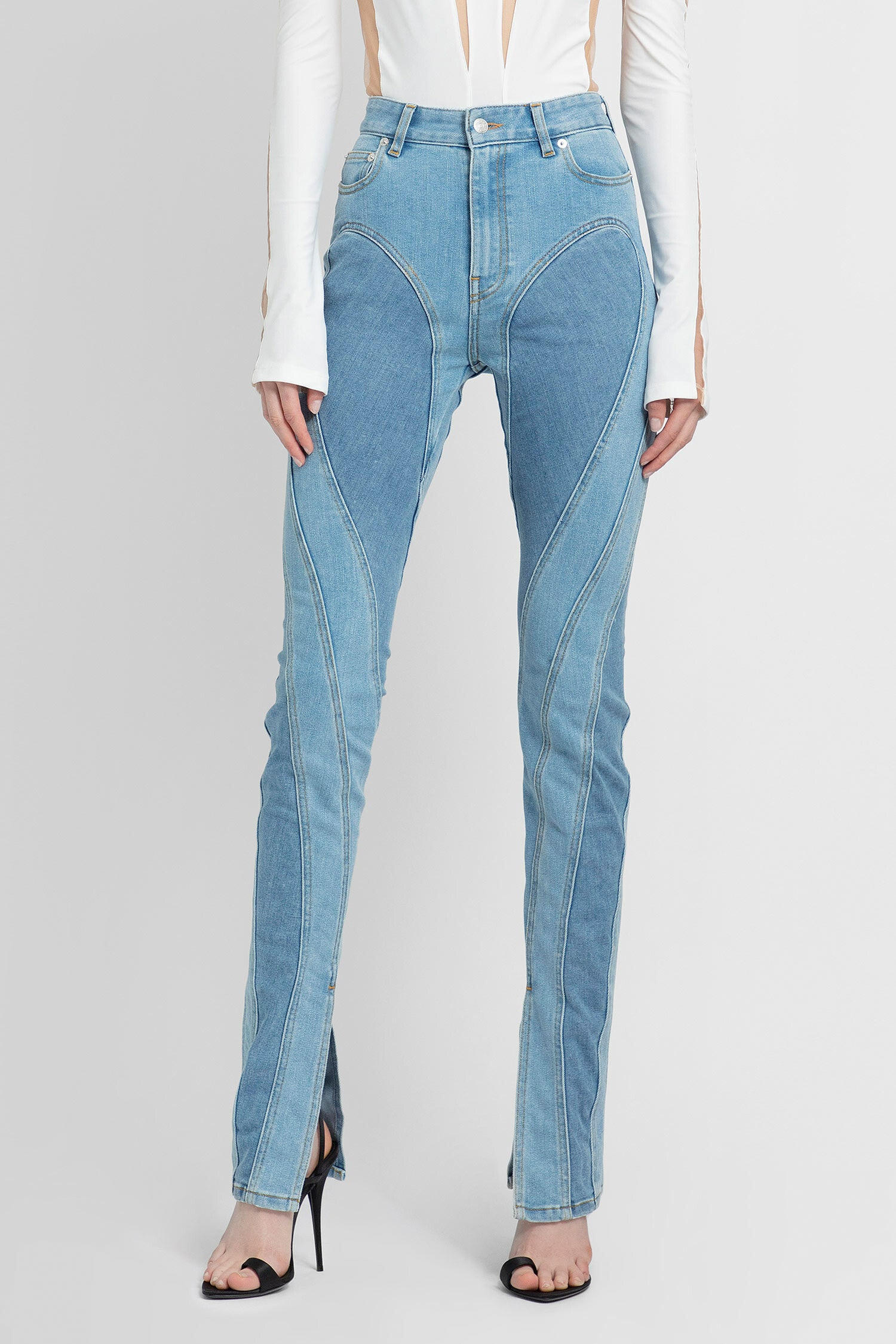 Mugler blue discount jeans