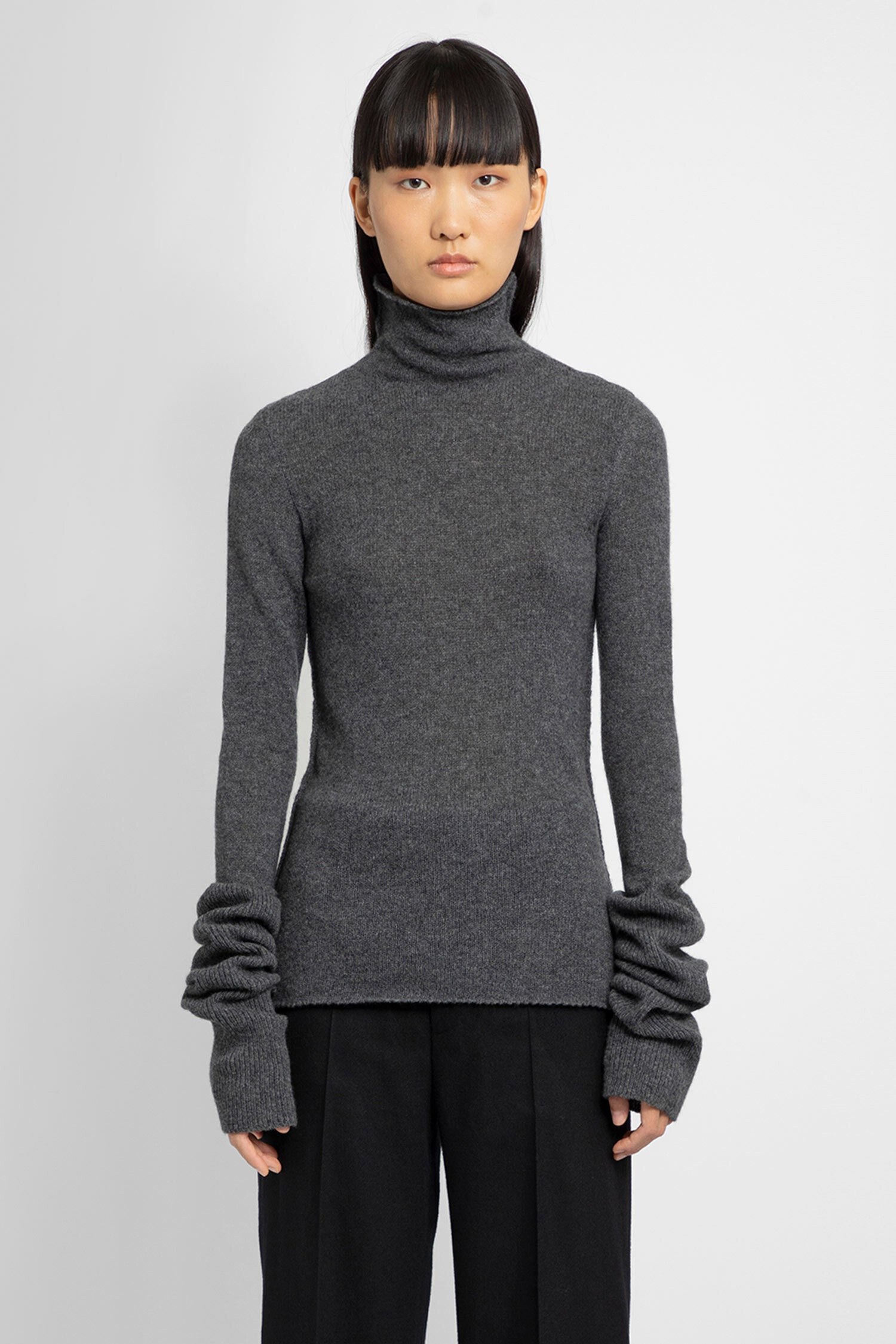 ANDREA YA AQOV WOMAN GREY KNITWEAR - ANDREA YA AQOV - KNITWEAR