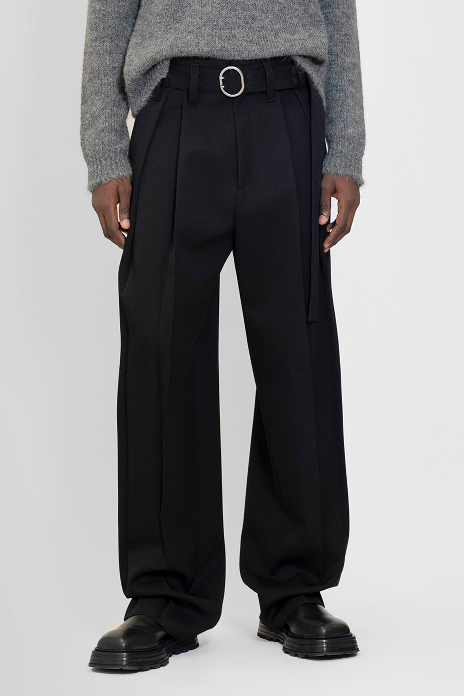 JIL SANDER MAN BLACK TROUSERS - JIL SANDER - TROUSERS | Antonioli