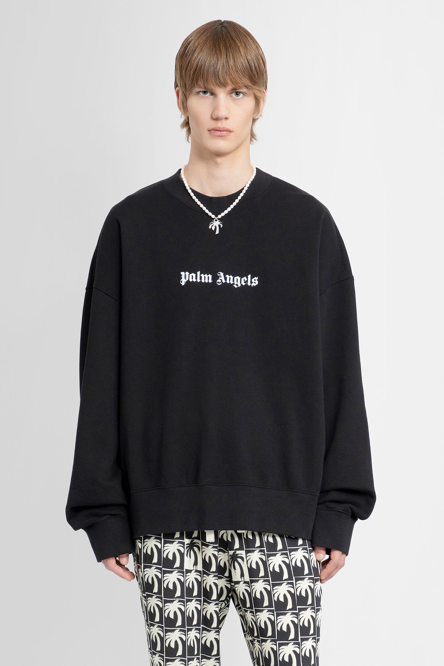 Palm angels black sweatshirt new arrivals