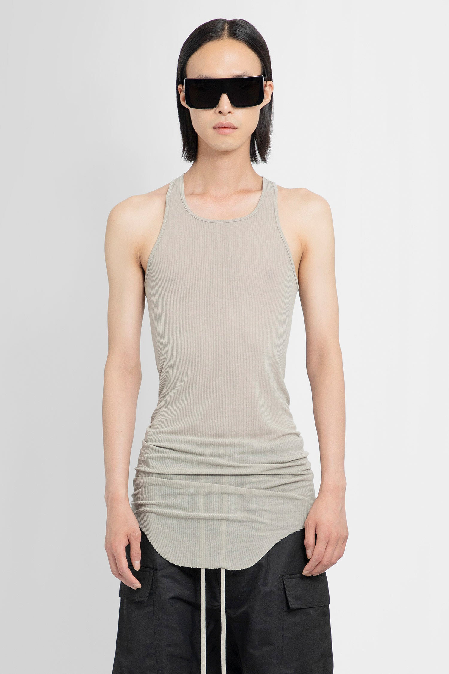 RICK OWENS MAN OFF-WHITE TANK TOPS - RICK OWENS - TANK TOPS