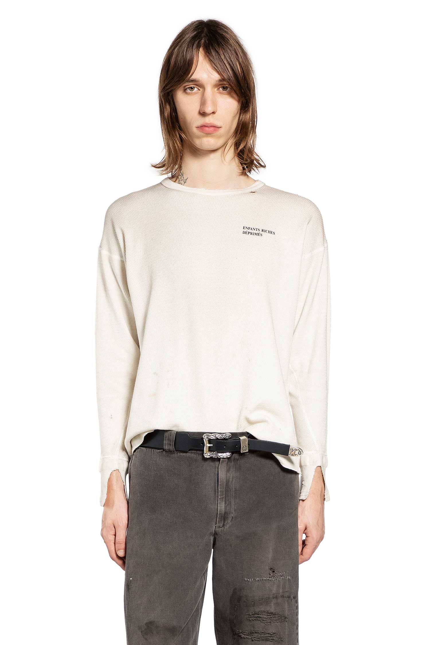 Classic Logo Distressed Thermal LS T-Shirt