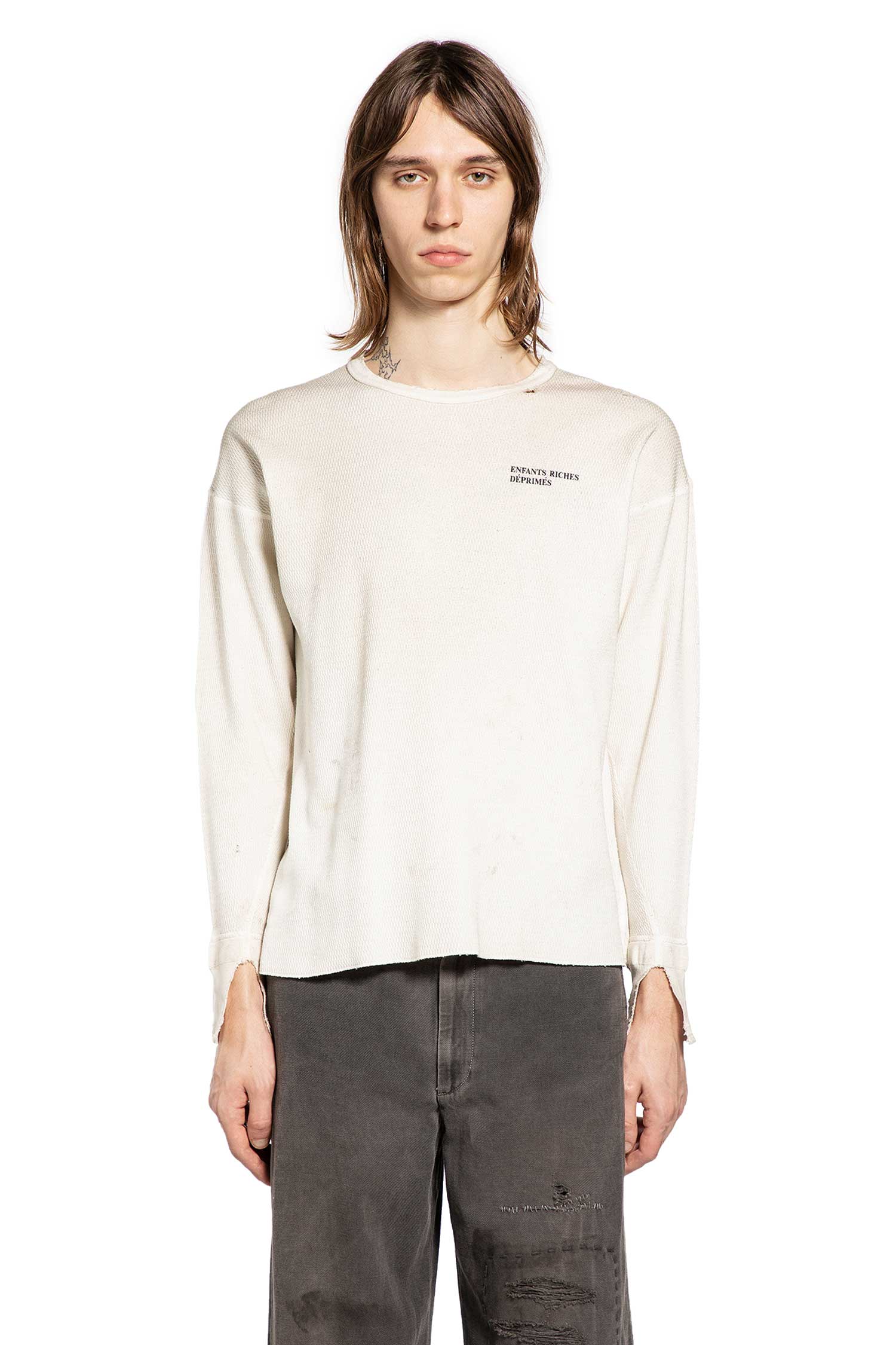 Classic Logo Distressed Thermal LS T-Shirt