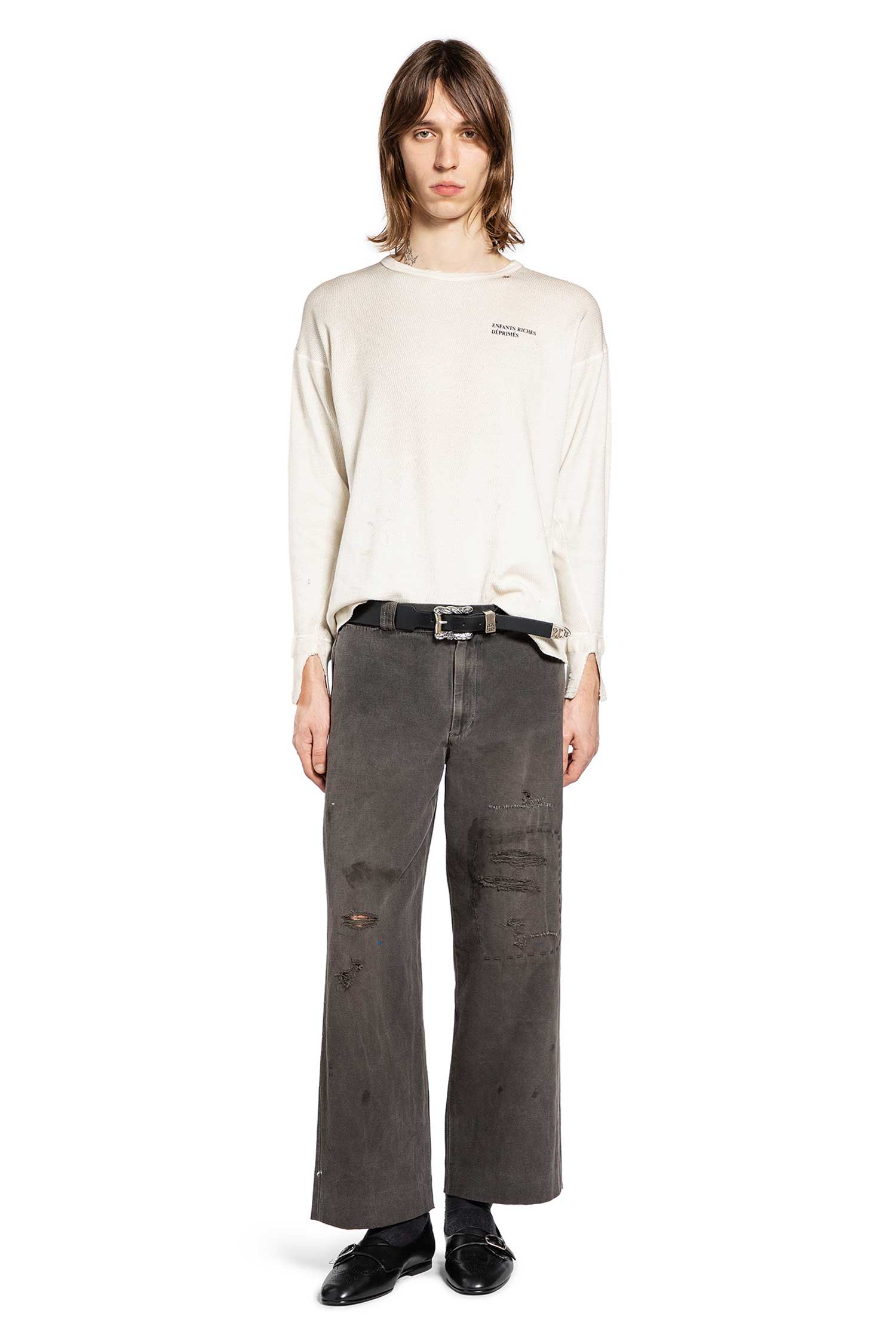 Classic Logo Distressed Thermal LS T-Shirt